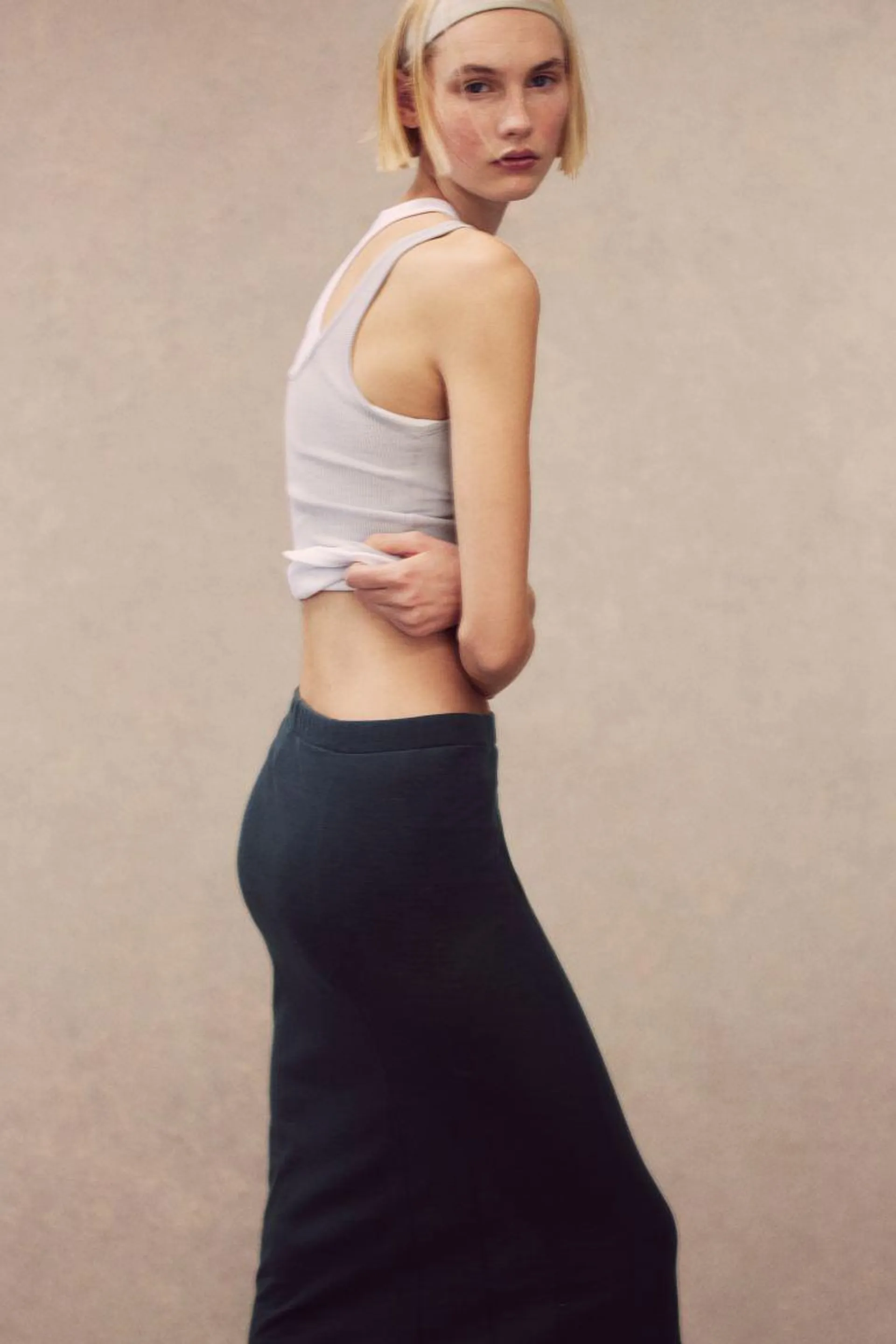 Cotton pencil skirt