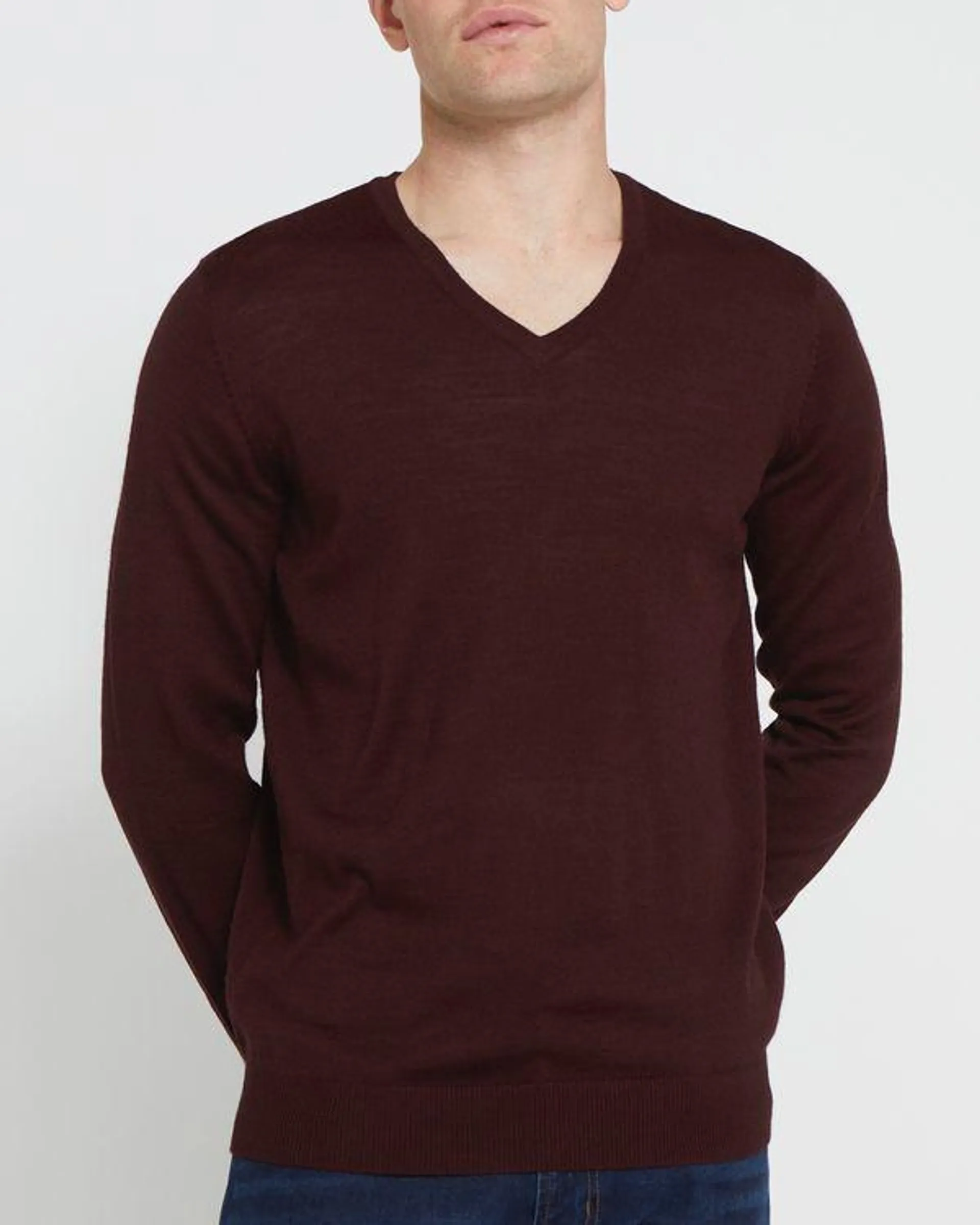 Merino Blend V-Neck Jumper