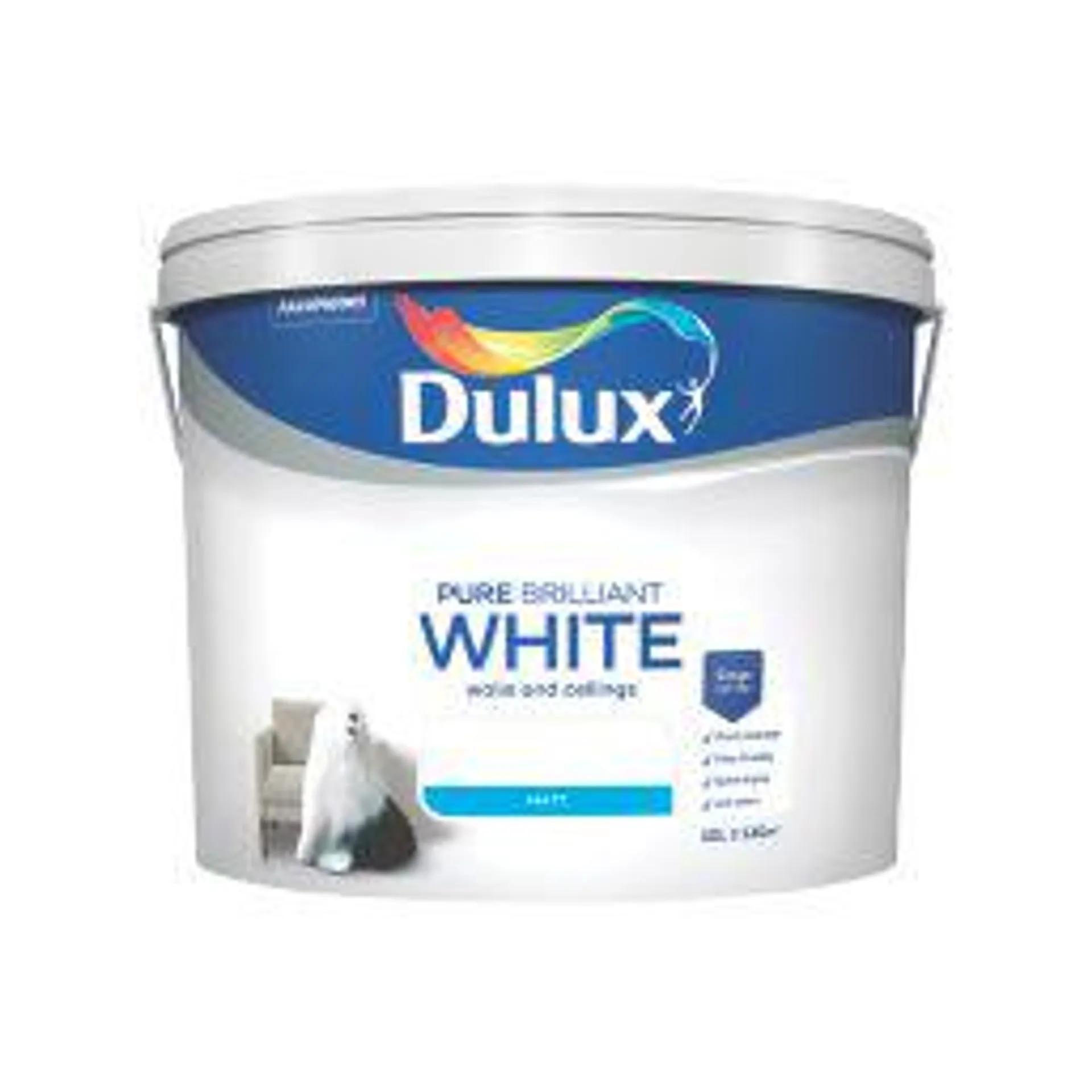 Dulux Matt Pure Brilliant White Emulsion Paint 10Ltr