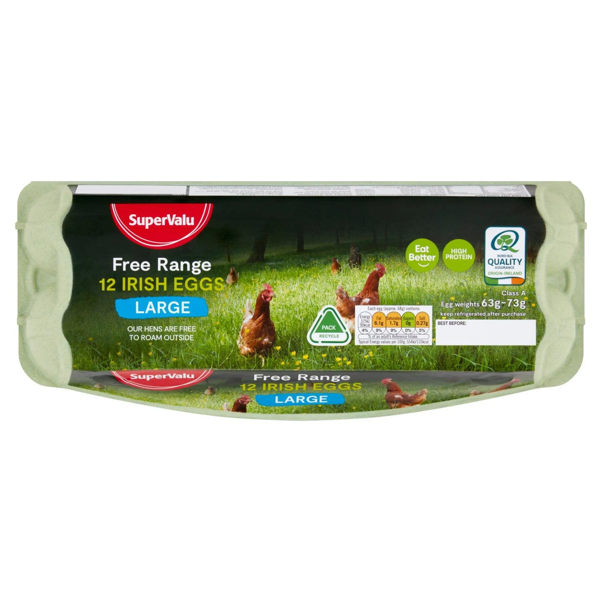 SuperValu Free Range Large Eggs (12 Piece)