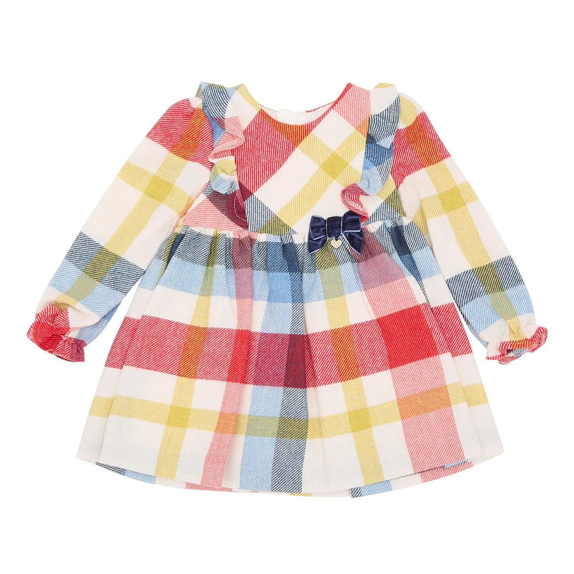 Multi Check Bow Dress