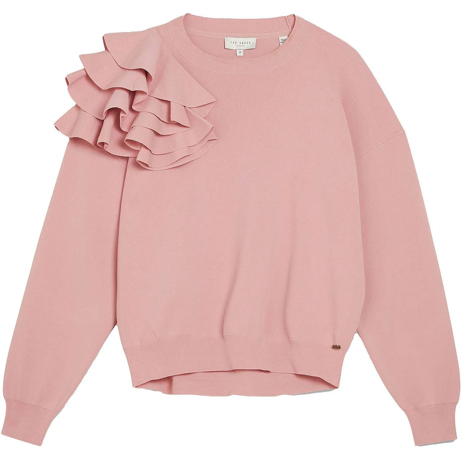 Debroh Easy Fit Ruffled Sweater