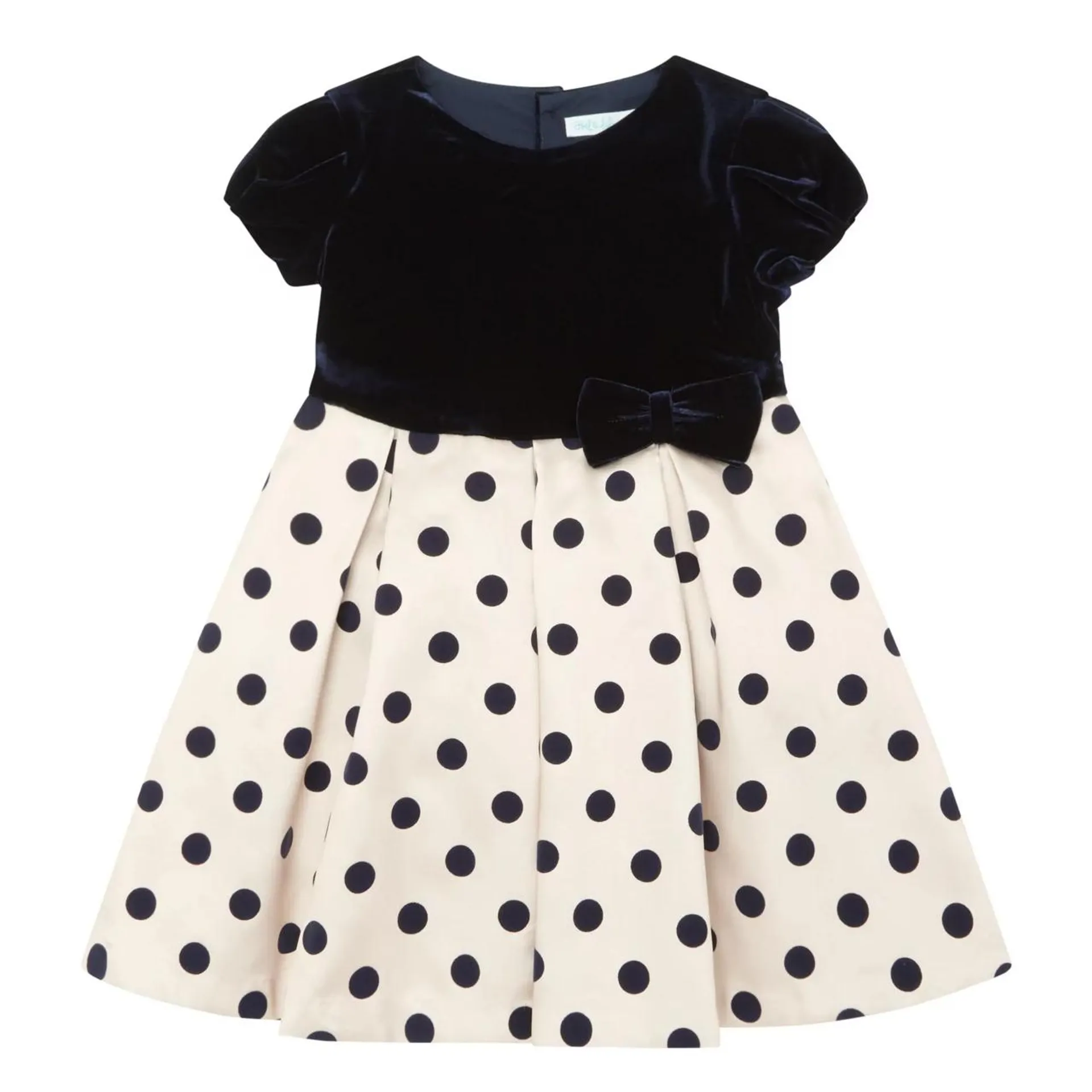 velvet polka-dot dress