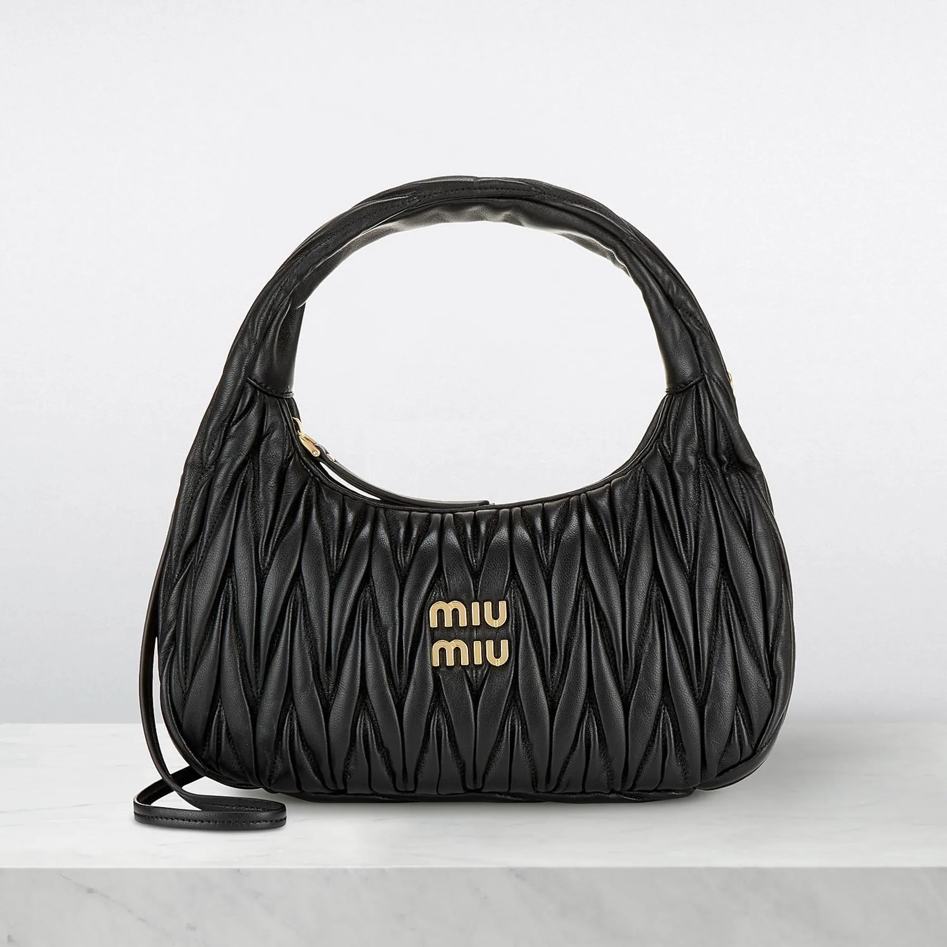 Wander Matelassé Nappa Leather Hobo Bag