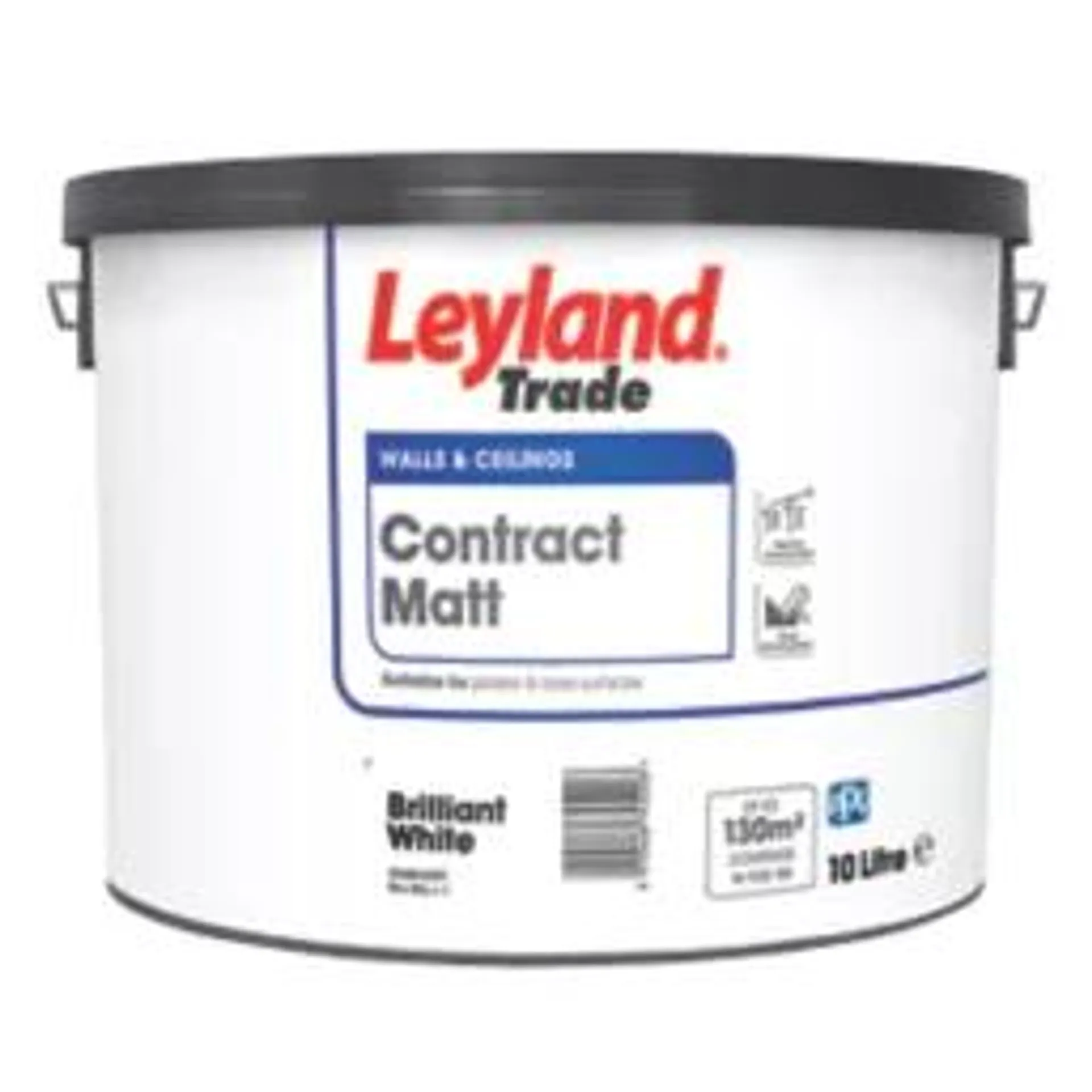 Leyland Trade Contract Matt Brilliant White Emulsion Paint 10Ltr