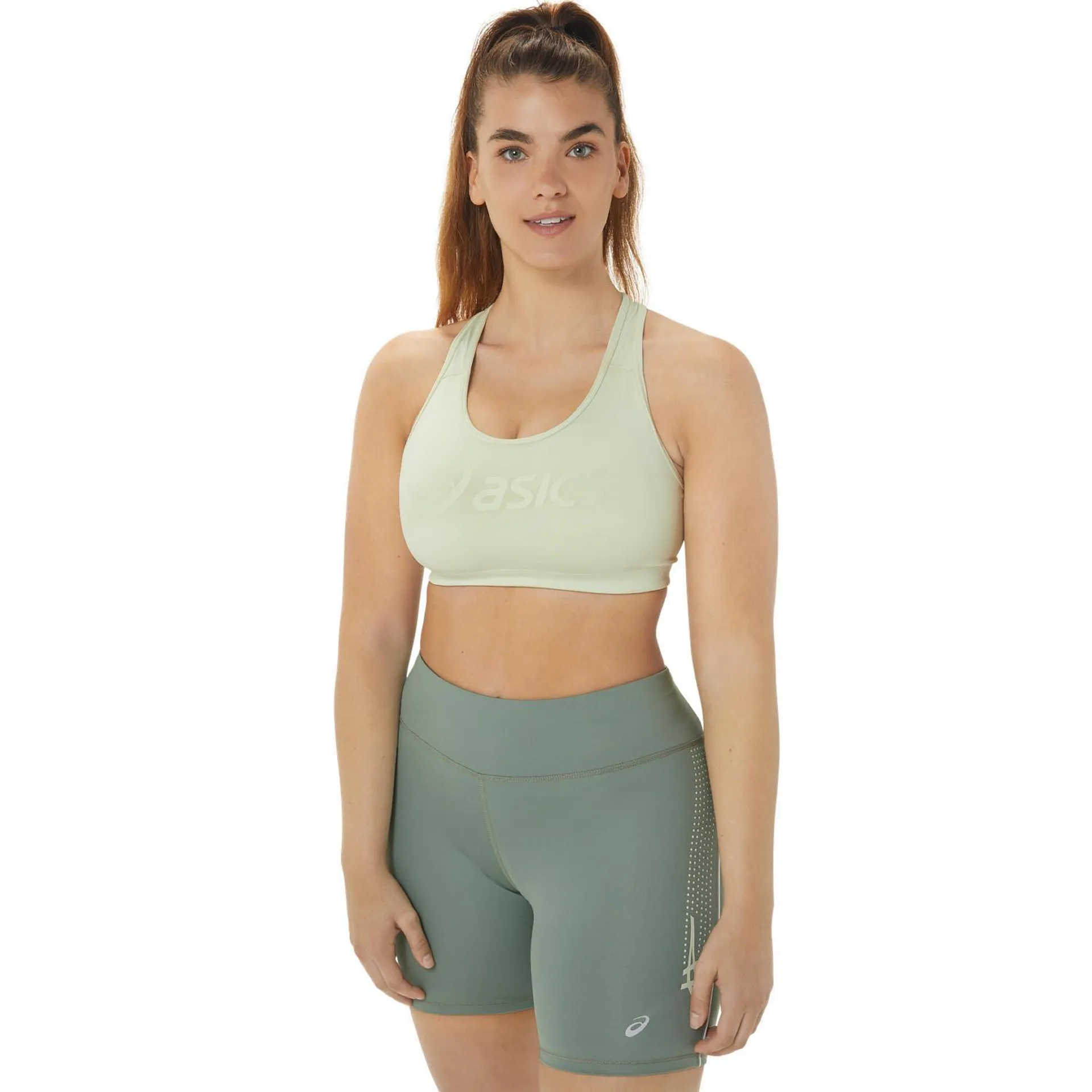ASICS CORE ASICS LOGO BRA GREEN