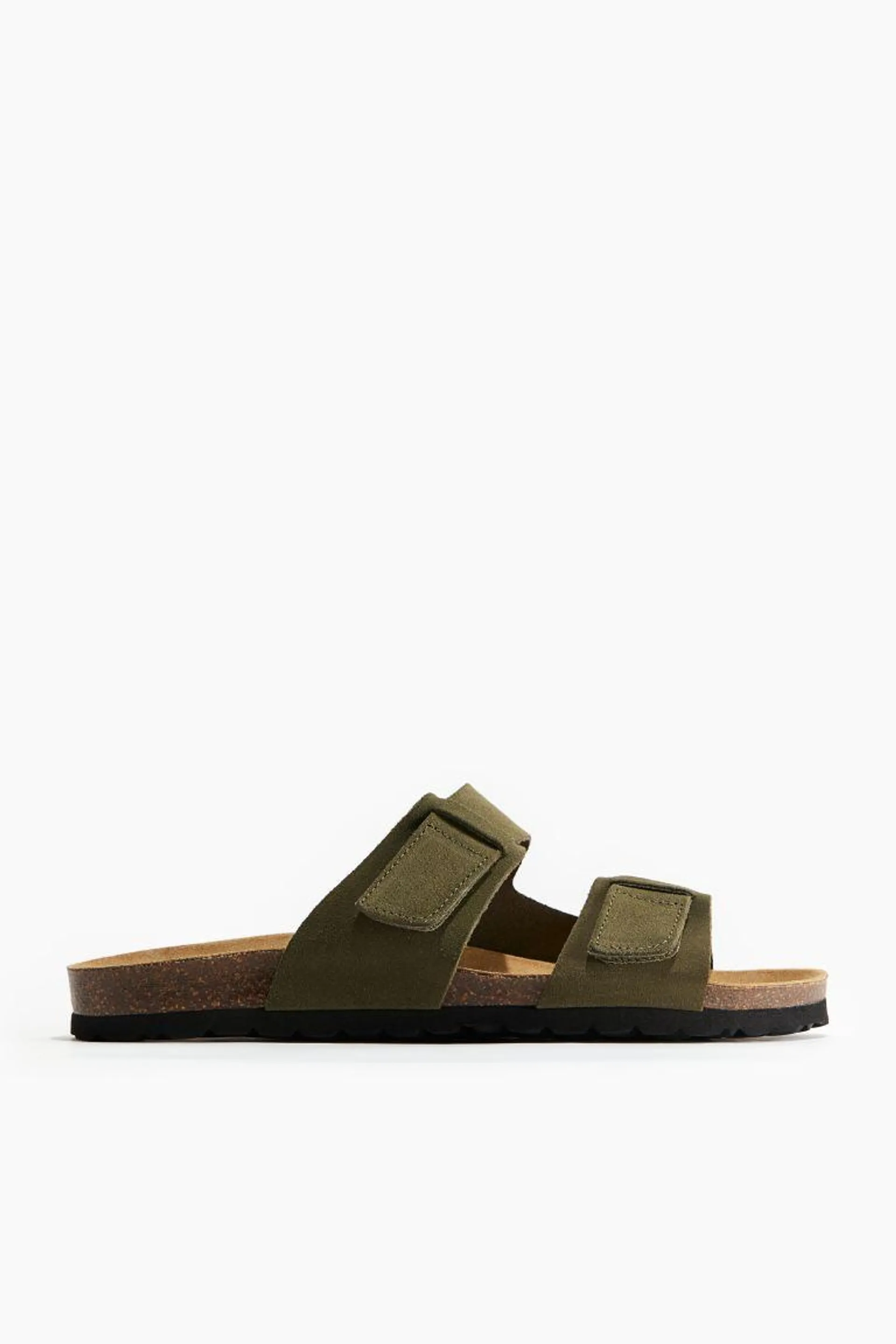 Semskede slip in-sandaler