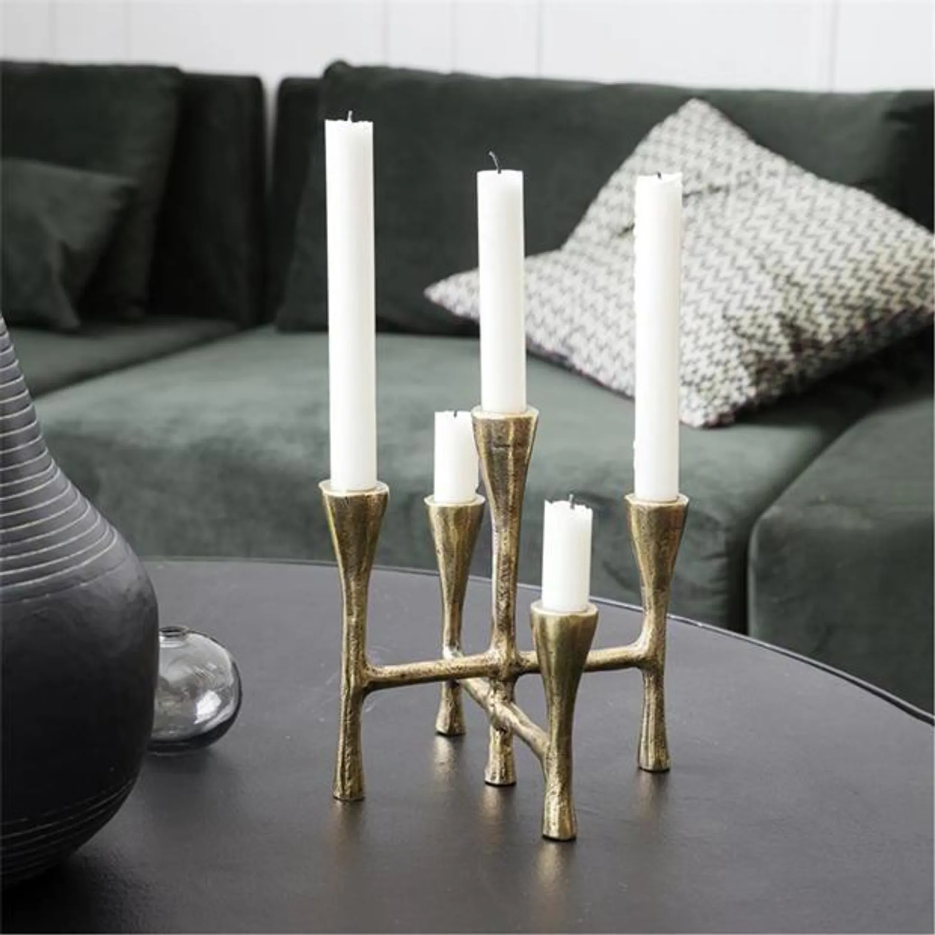 Doctor Tristy Candle Stand - Brass