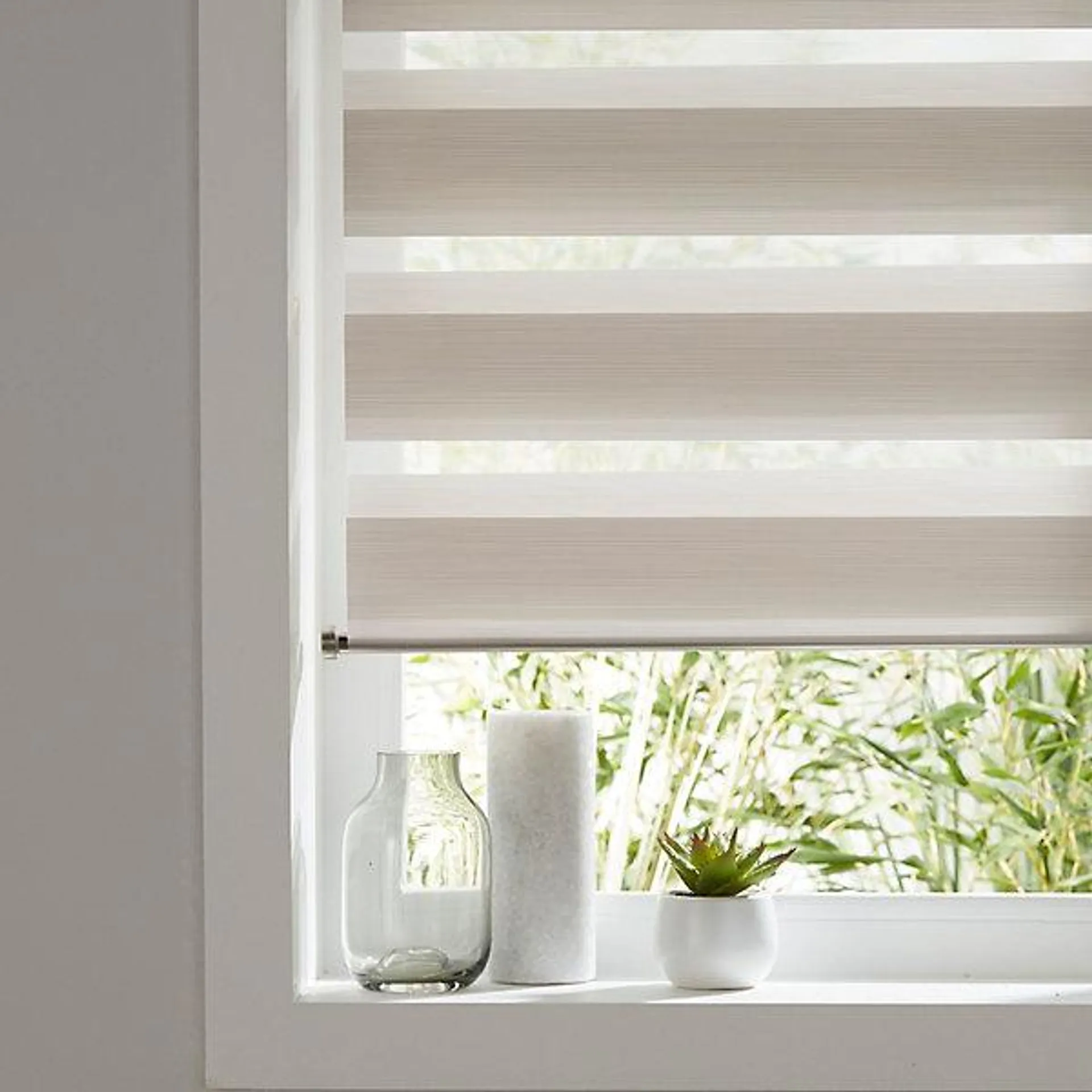 Kala Corded Natural Striped Day & night Roller Blind (W)120cm (L)240cm