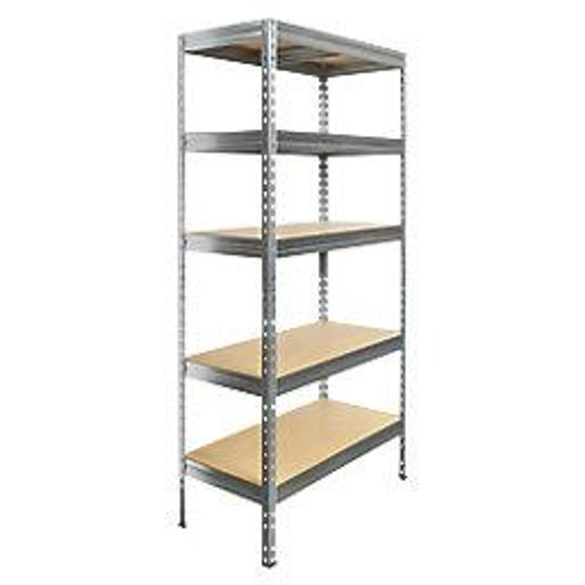 5-Tier Galvanised Steel Rivet Shelving Unit 900mm x 450mm x 1800mm