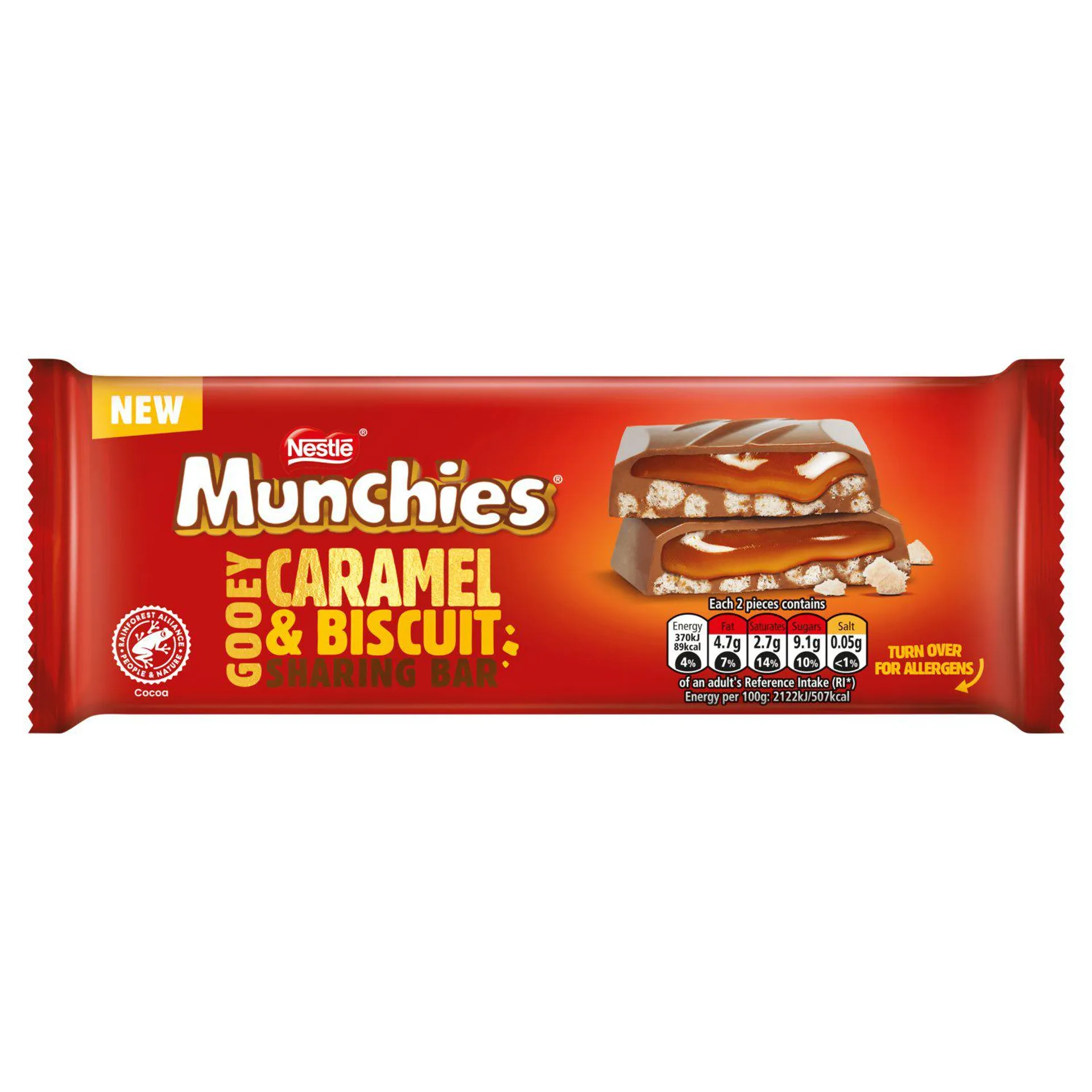 Munchies Caramel Biscuit Chocolate Block Bar (87 g)