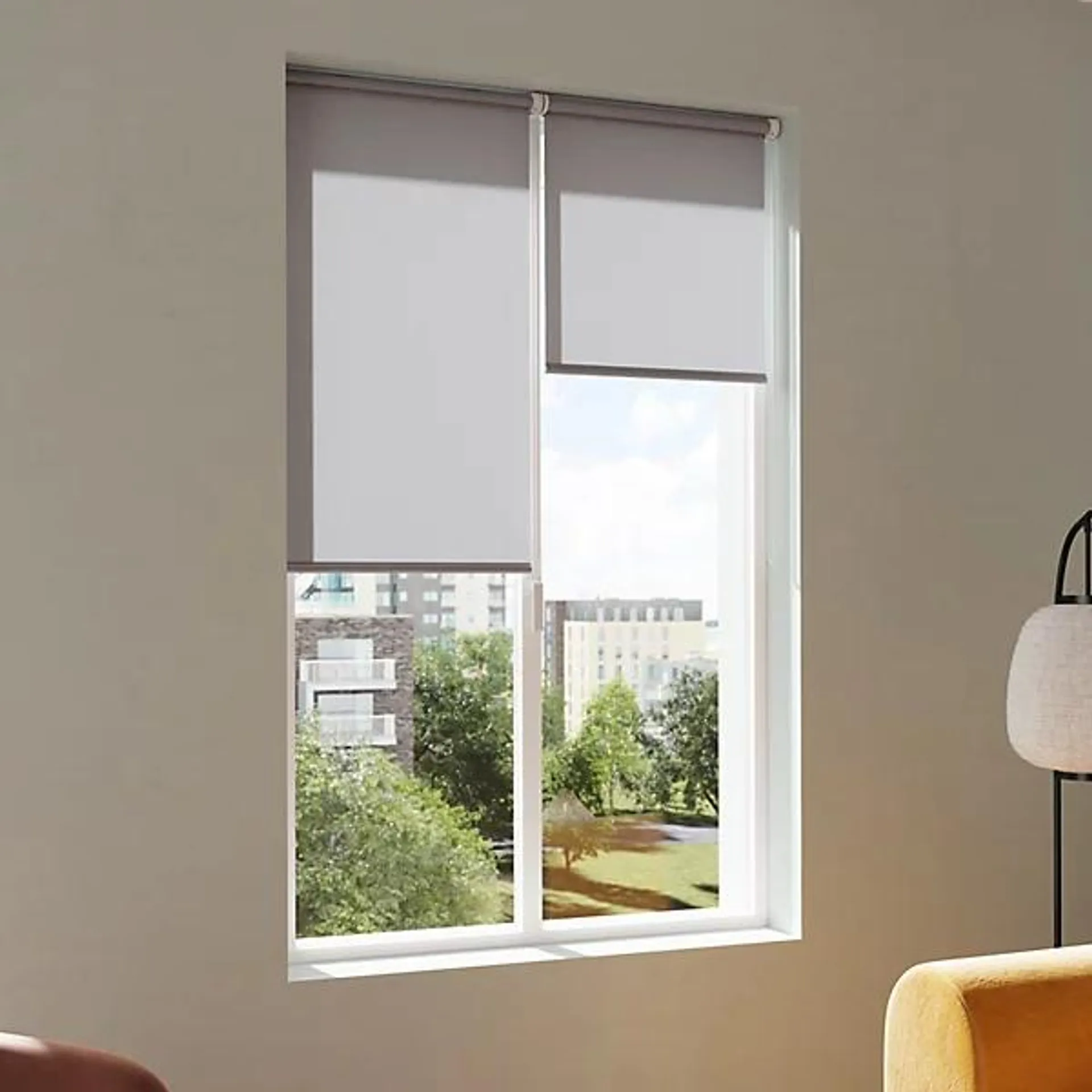 GoodHome Halo Corded Concrete grey Daylight Roller Blind (W)60cm (L)180cm