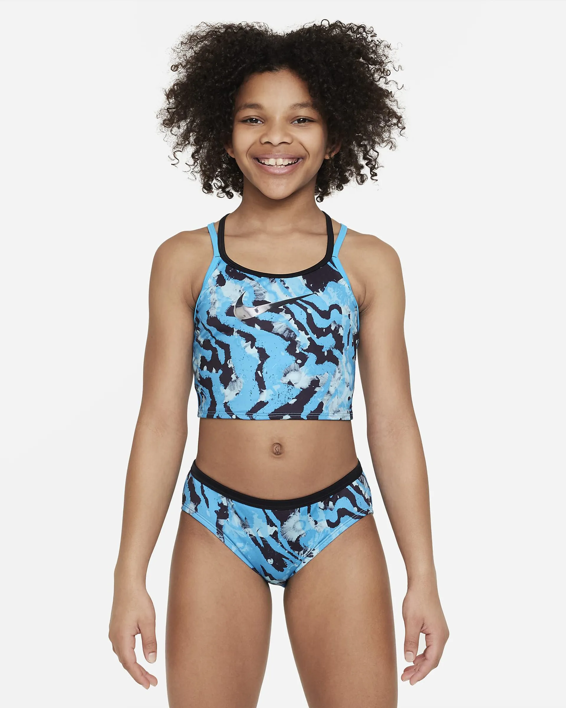 Older Kids' (Girls') T-Crossback Midkini Swim Set