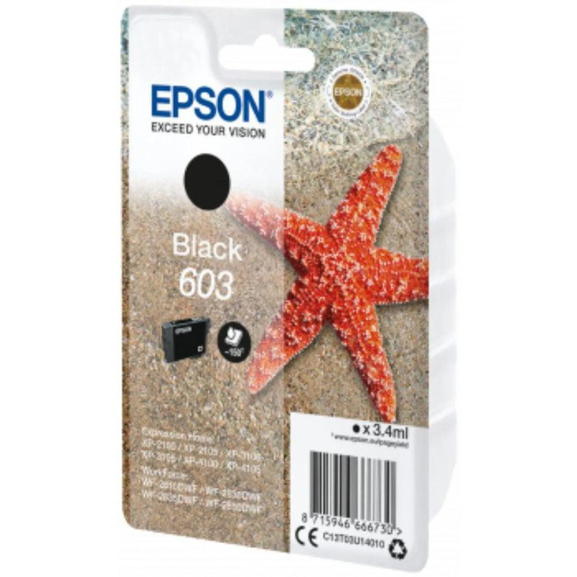 Epson Starfish 603 Singlepack Ink Cartridge - Black | SEPS1457