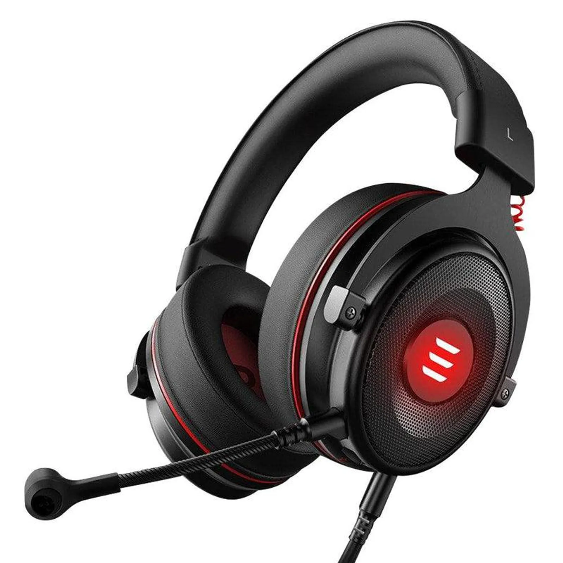 EKSA E900 Pro 7.1 Virtual Surround Sound Over-Ear Wired Gaming Headset - Black & Red | EKSA-E900PRO