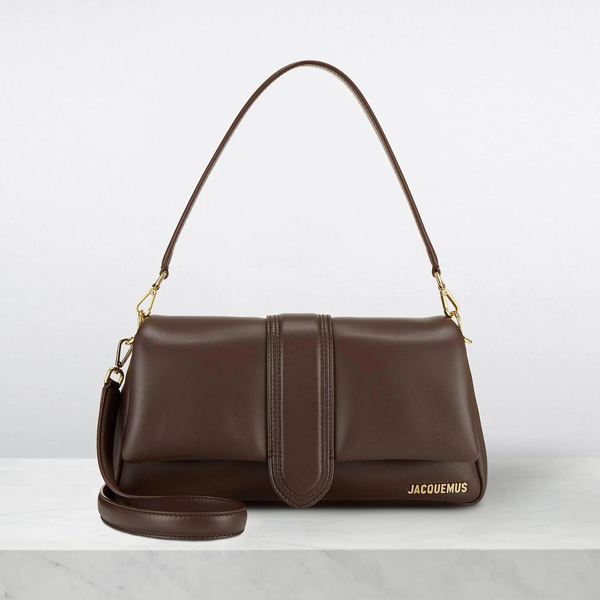 Le Bambimou Padded Leather Shoulder Bag
