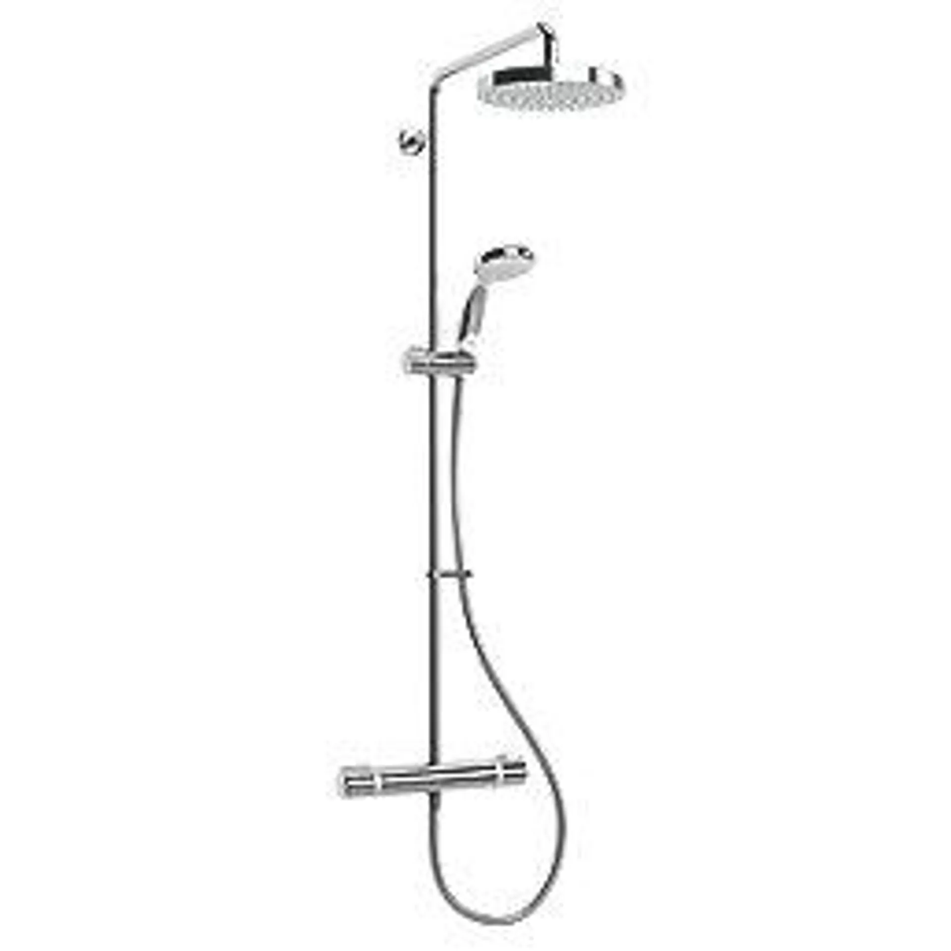 Mira Apt ERD Rear-Fed Exposed Chrome Thermostatic Diverter Shower