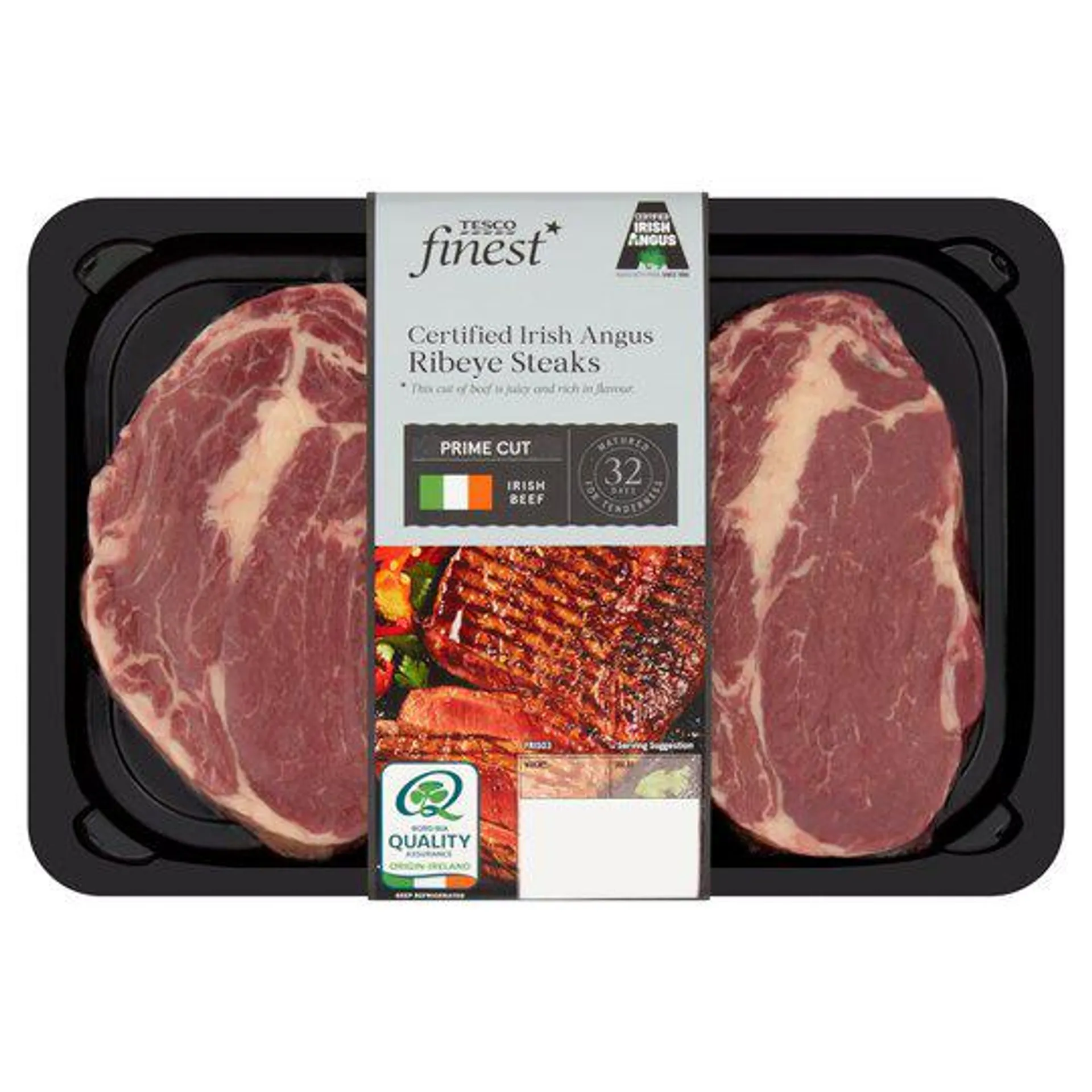 Tesco Finest* Irish Angus Ribeye Steak 454G
