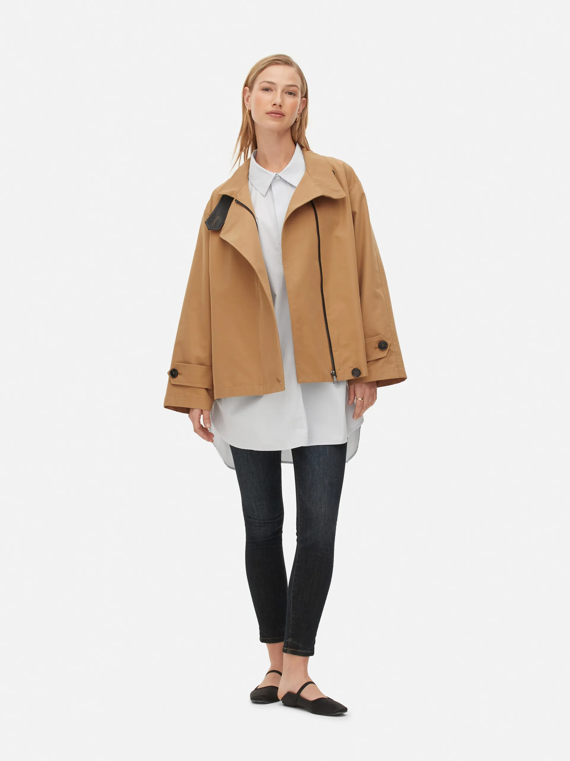 The Edit Crop Trench Coat