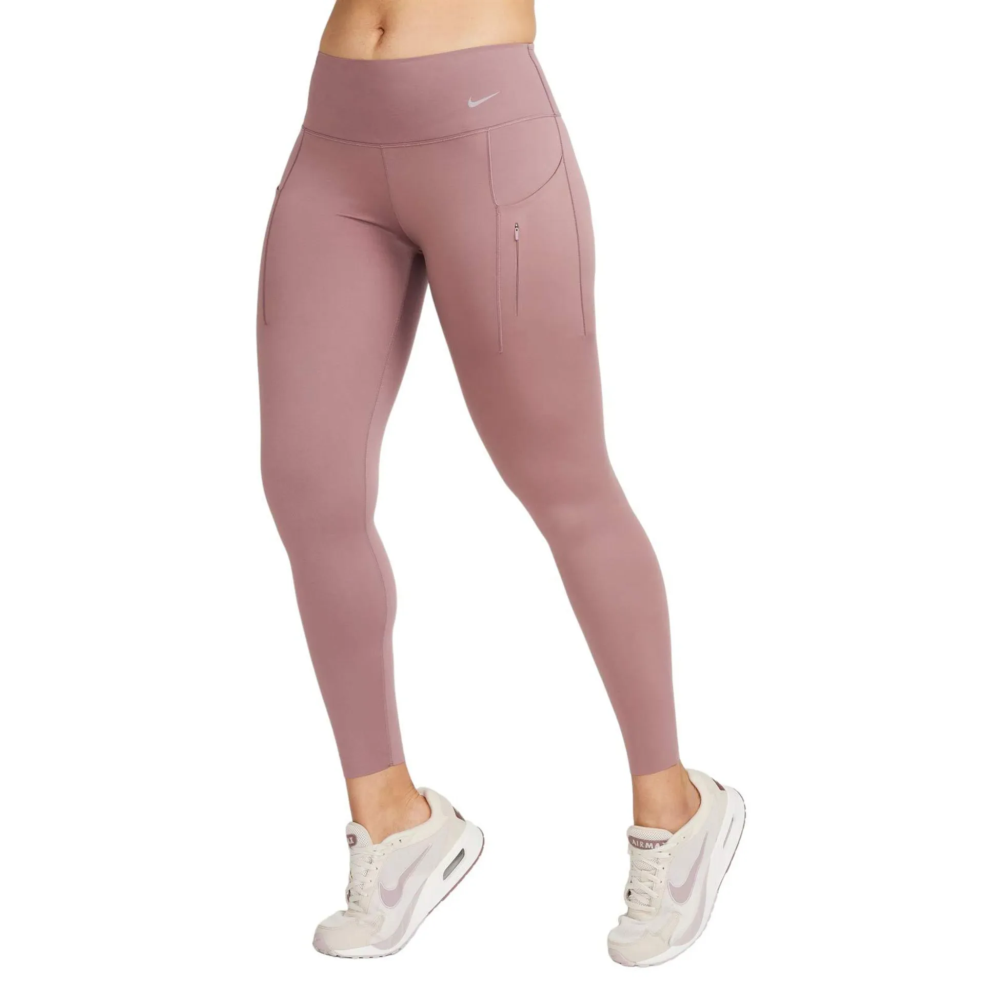 Nike Go Womens Firm-Support Mid-Rise Full-Length Leggings with Pockets