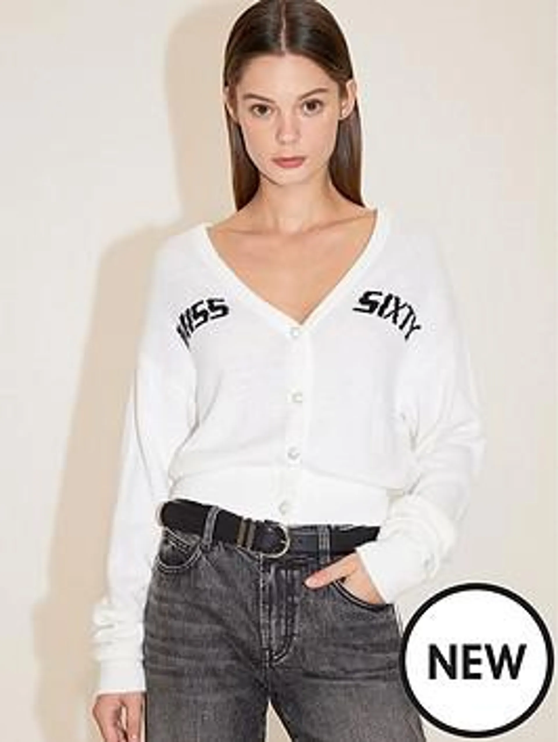 Miss Sixty Button Up Cardigan -off White