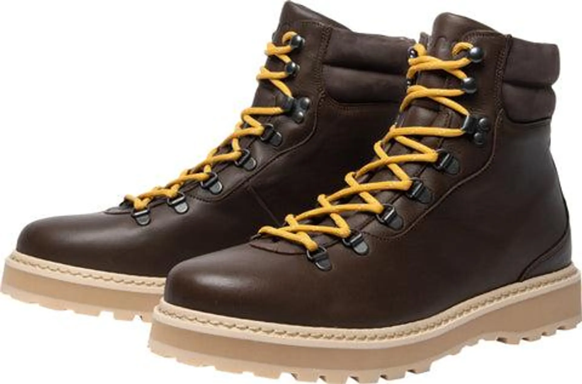 Hiking Flat Leather Shearling Lined Boots - Men's