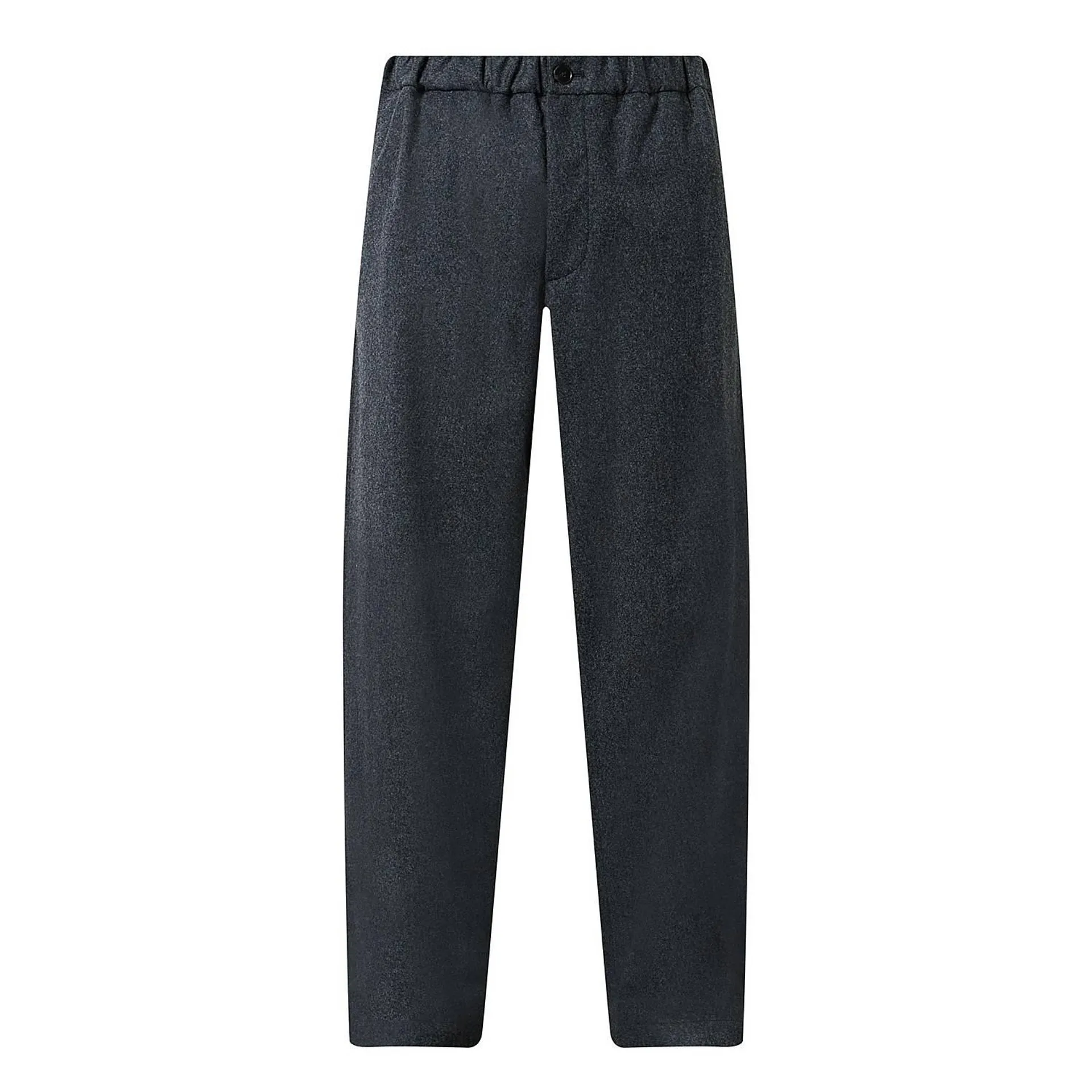Elasticated Straight Leg Wool Trousers
