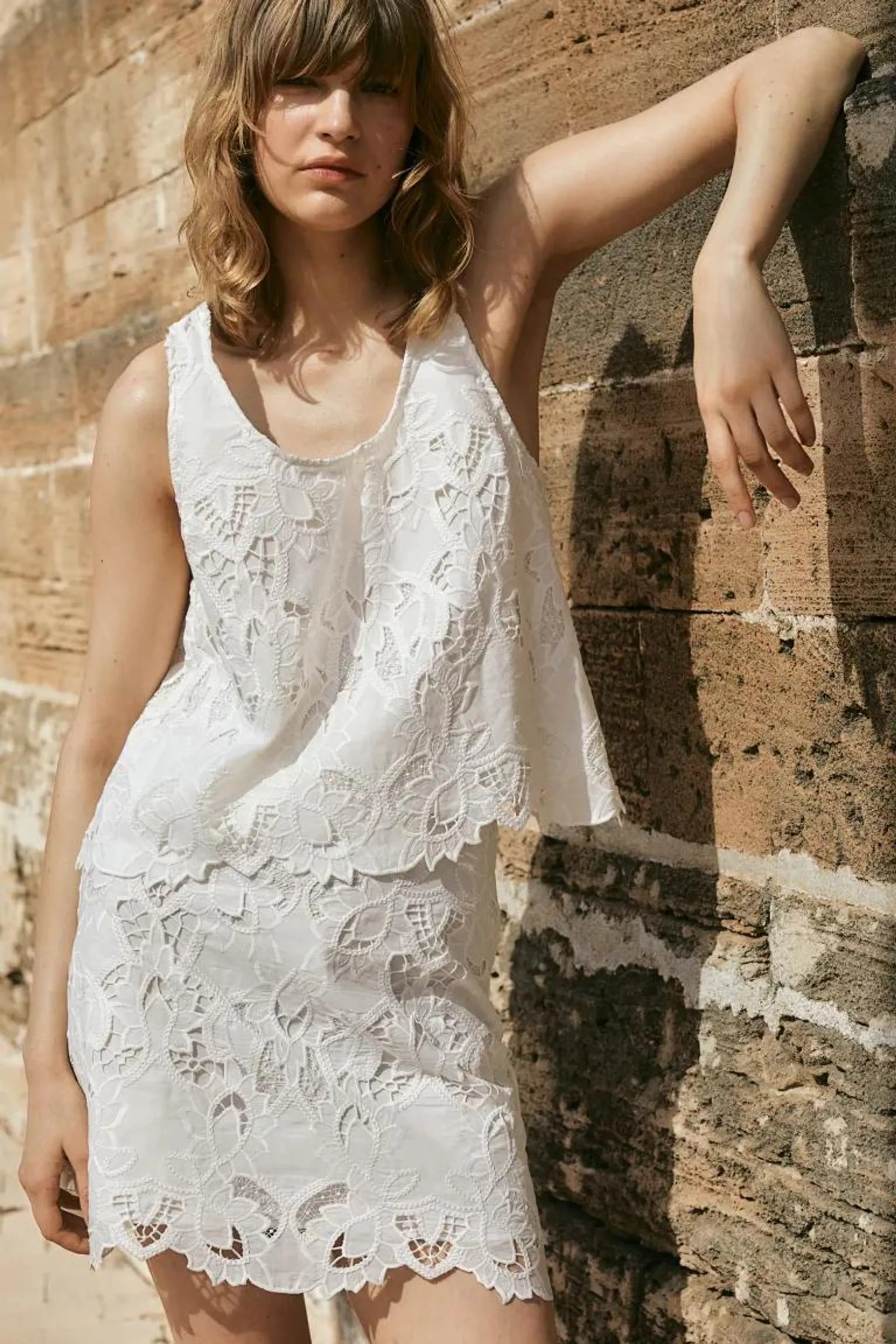 Broderie anglaise skirt