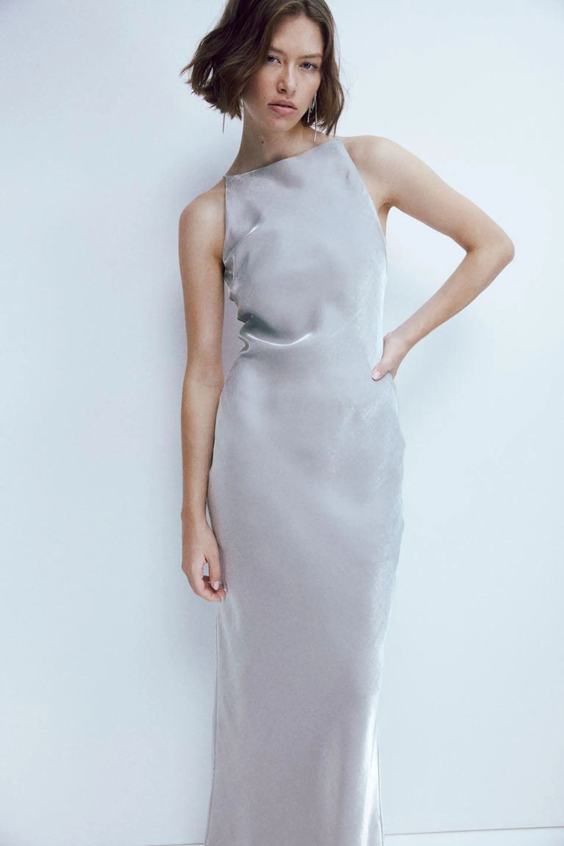 Maxi dress with a sheen