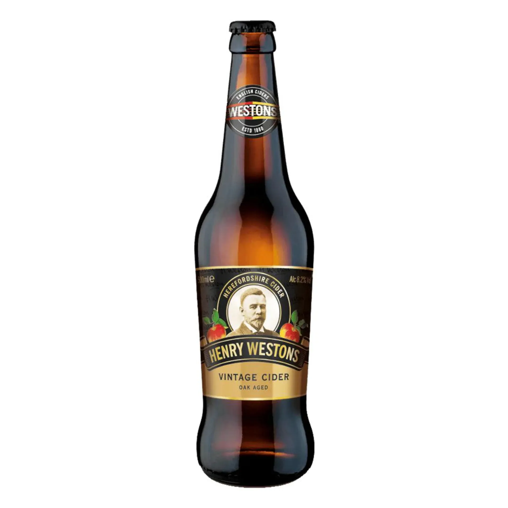 Henry Westons- Organic Cider 6% ABV 500ml Bottle Case of 12