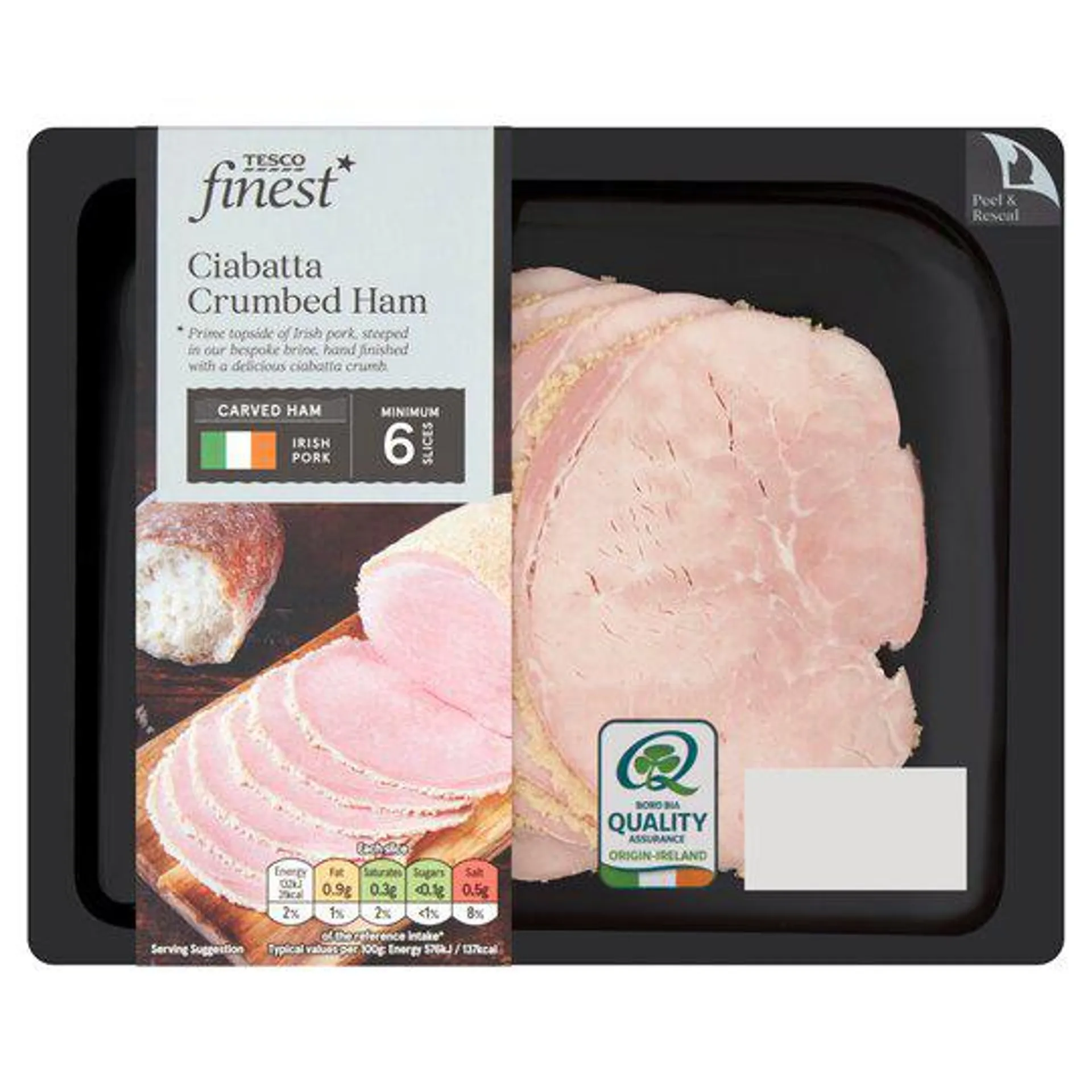 Tesco Finest Ciabatta Crumbed Ham 140G
