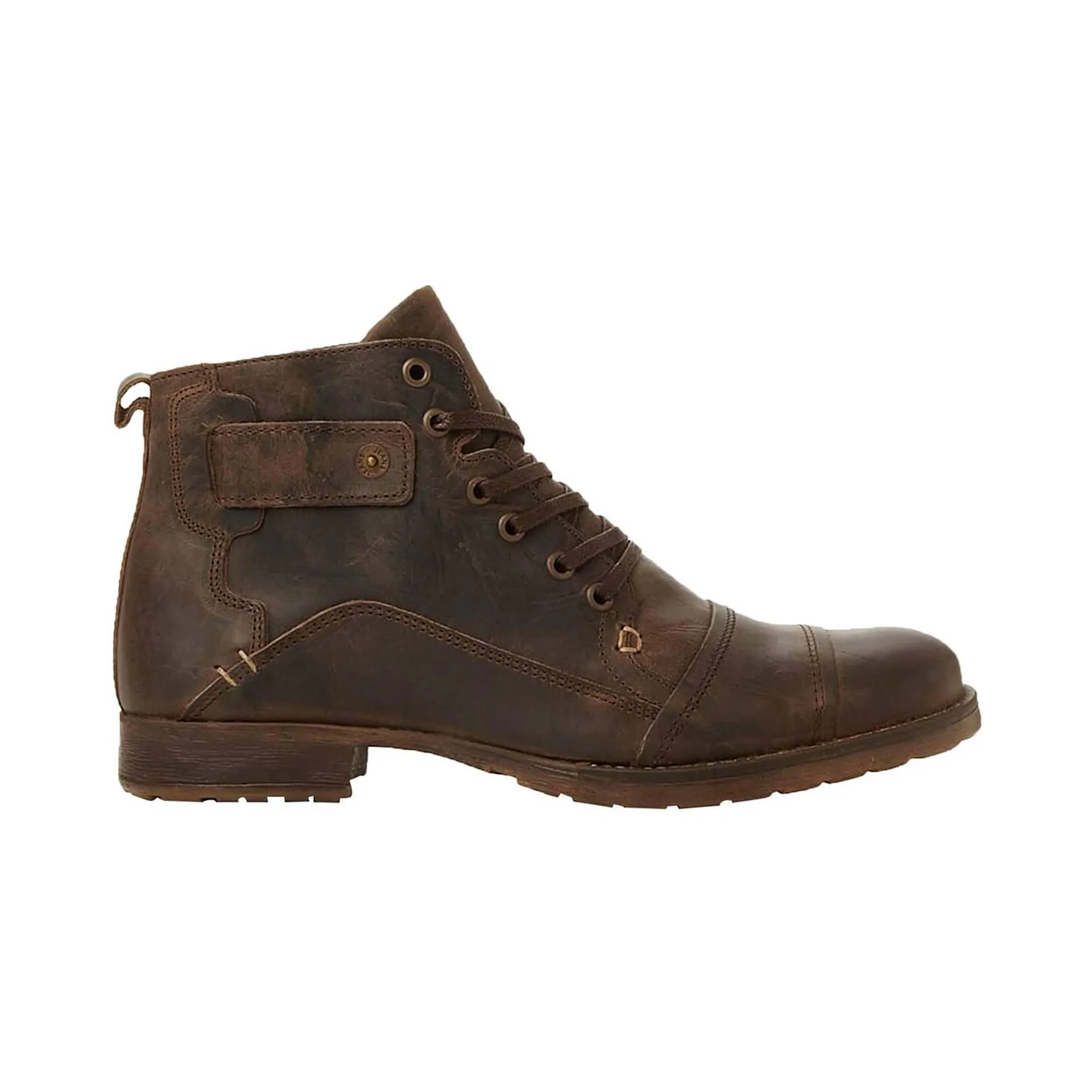 Simon Heavy Duty Leather Ankle Boots