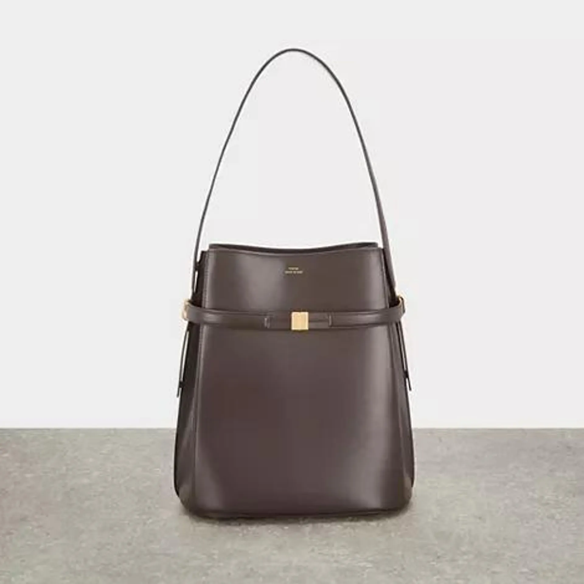 Belted Bucket Bag