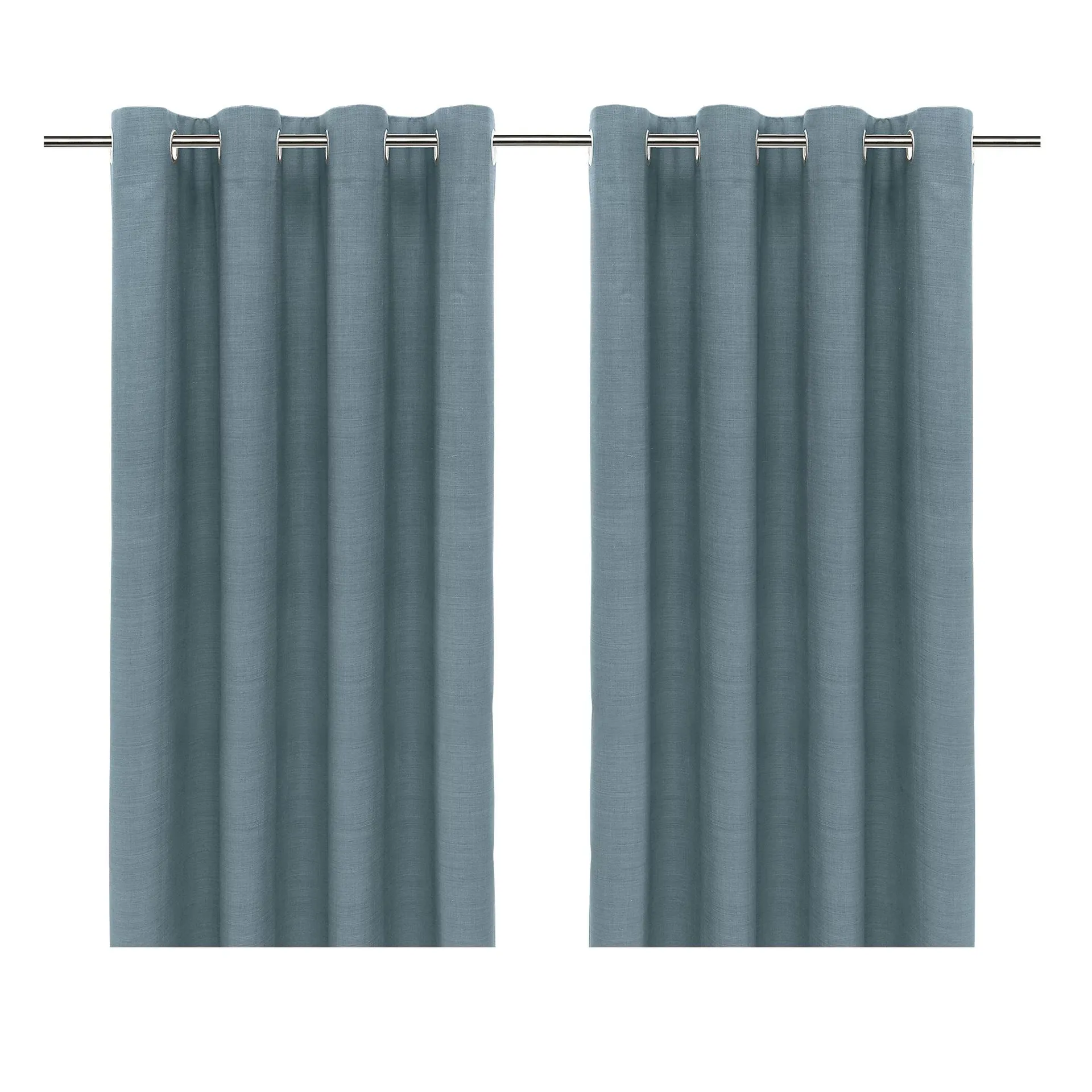 Glend Light blue Plain woven Blackout & thermal Eyelet Curtain (W)167cm (L)183cm, Pair