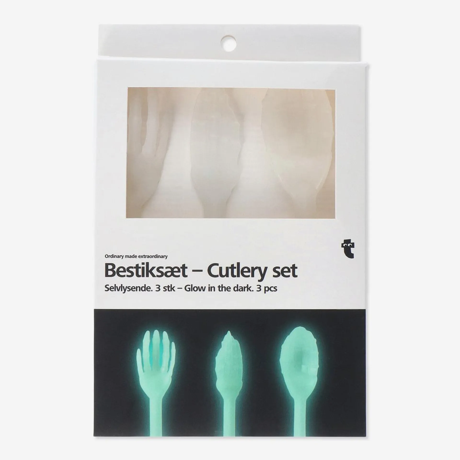 Cutlery set. Glow in the dark