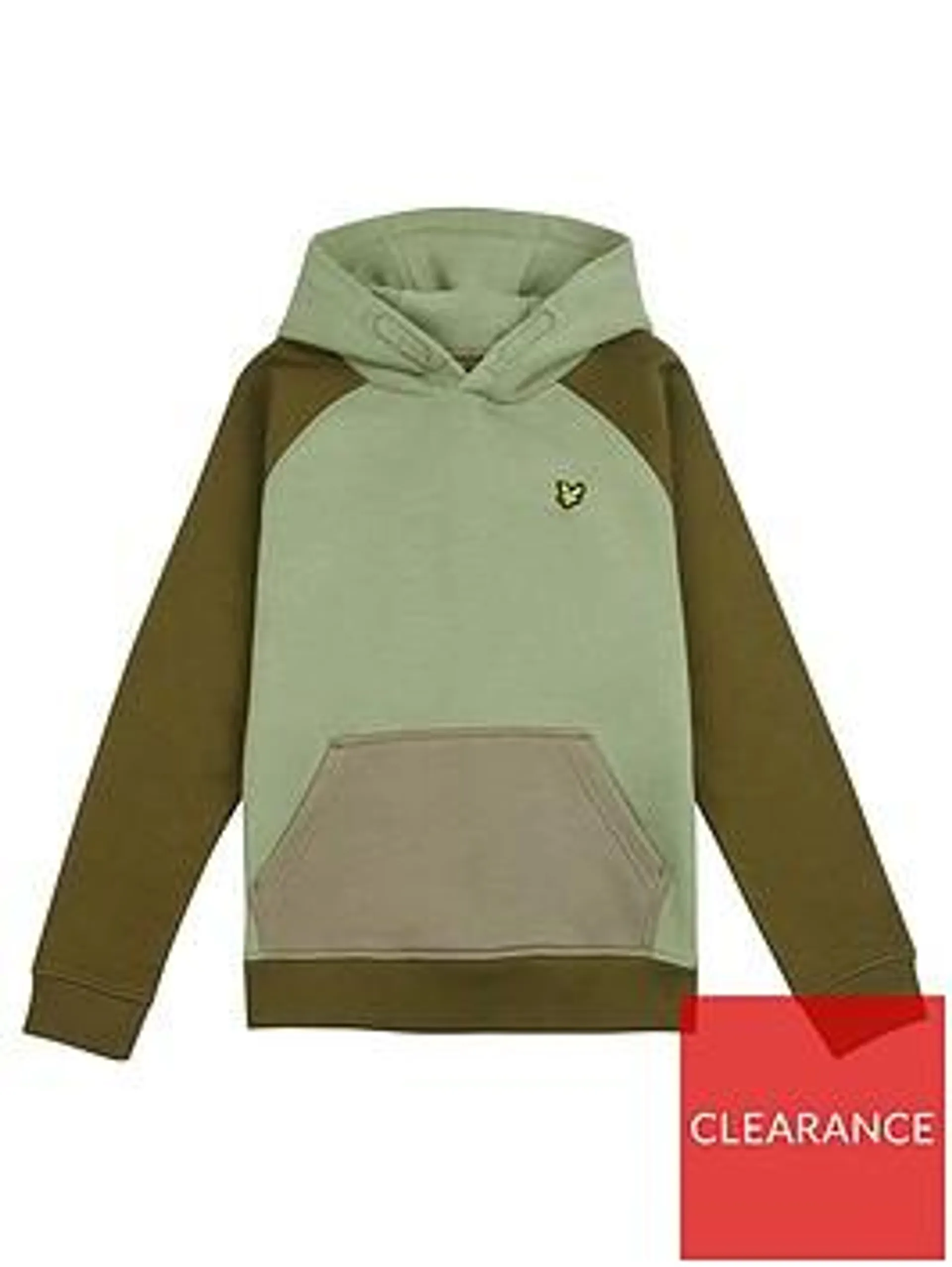 Boys Colour Block Hoodie - Green