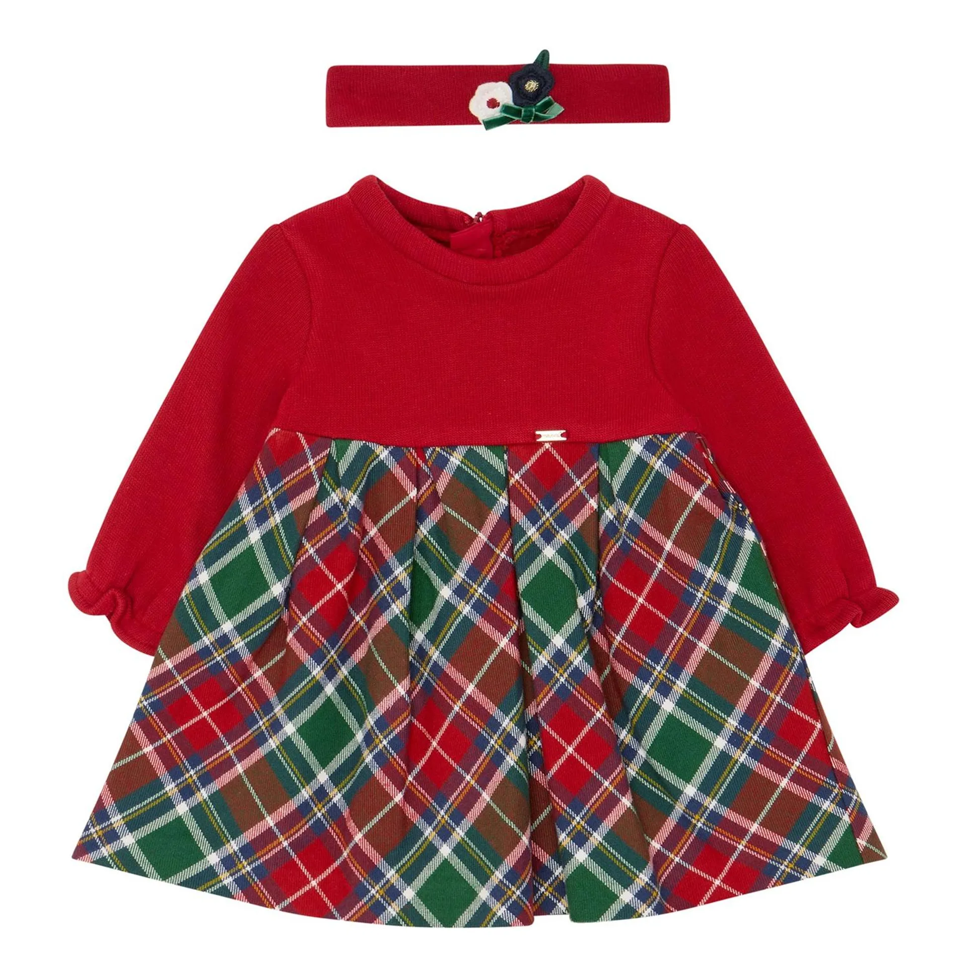 Tartan Bottom Dress & Headband
