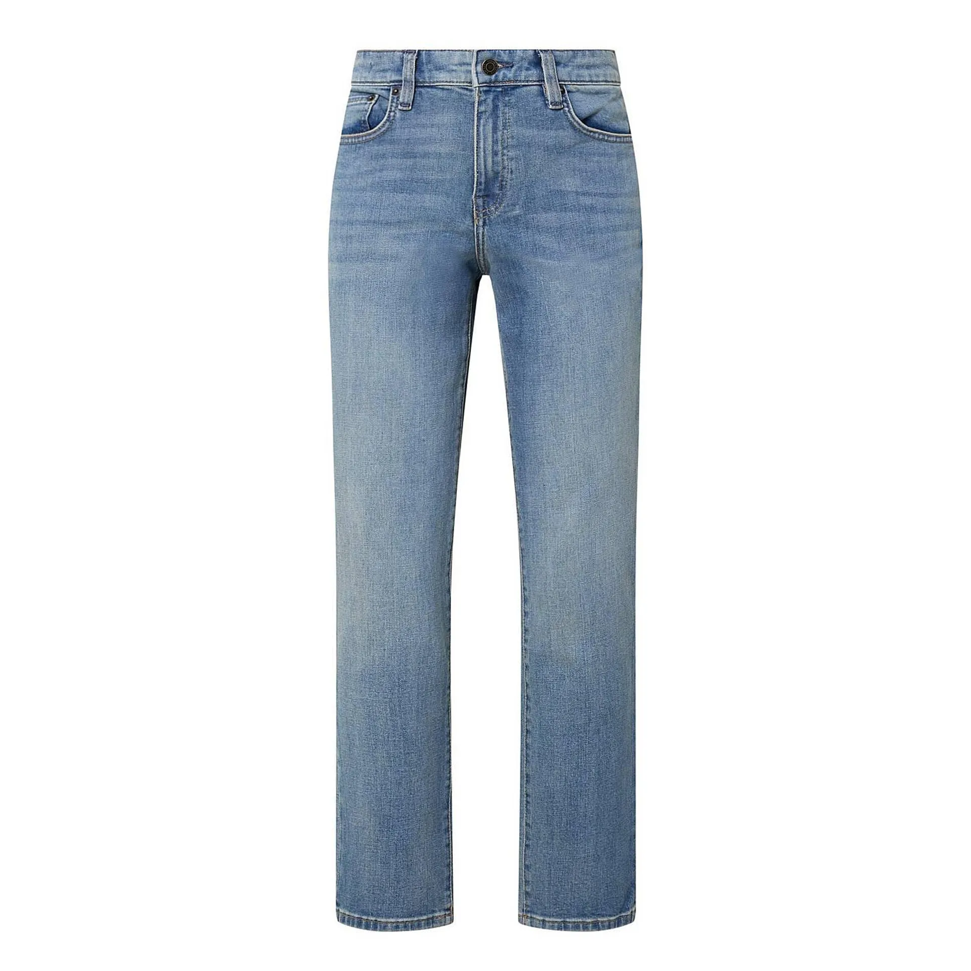 Mid-Rise Straight Leg Jeans