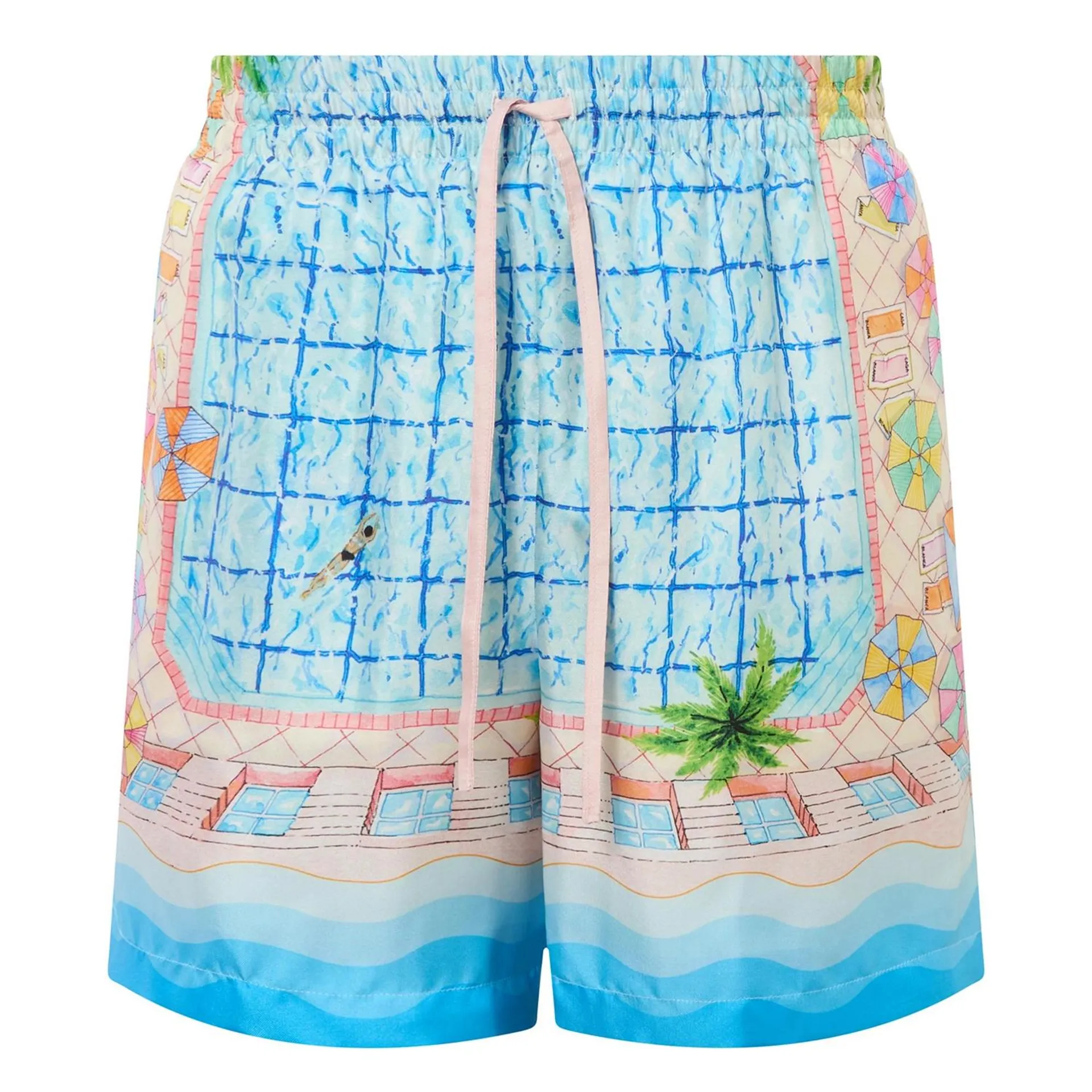 Printed Silk Shorts