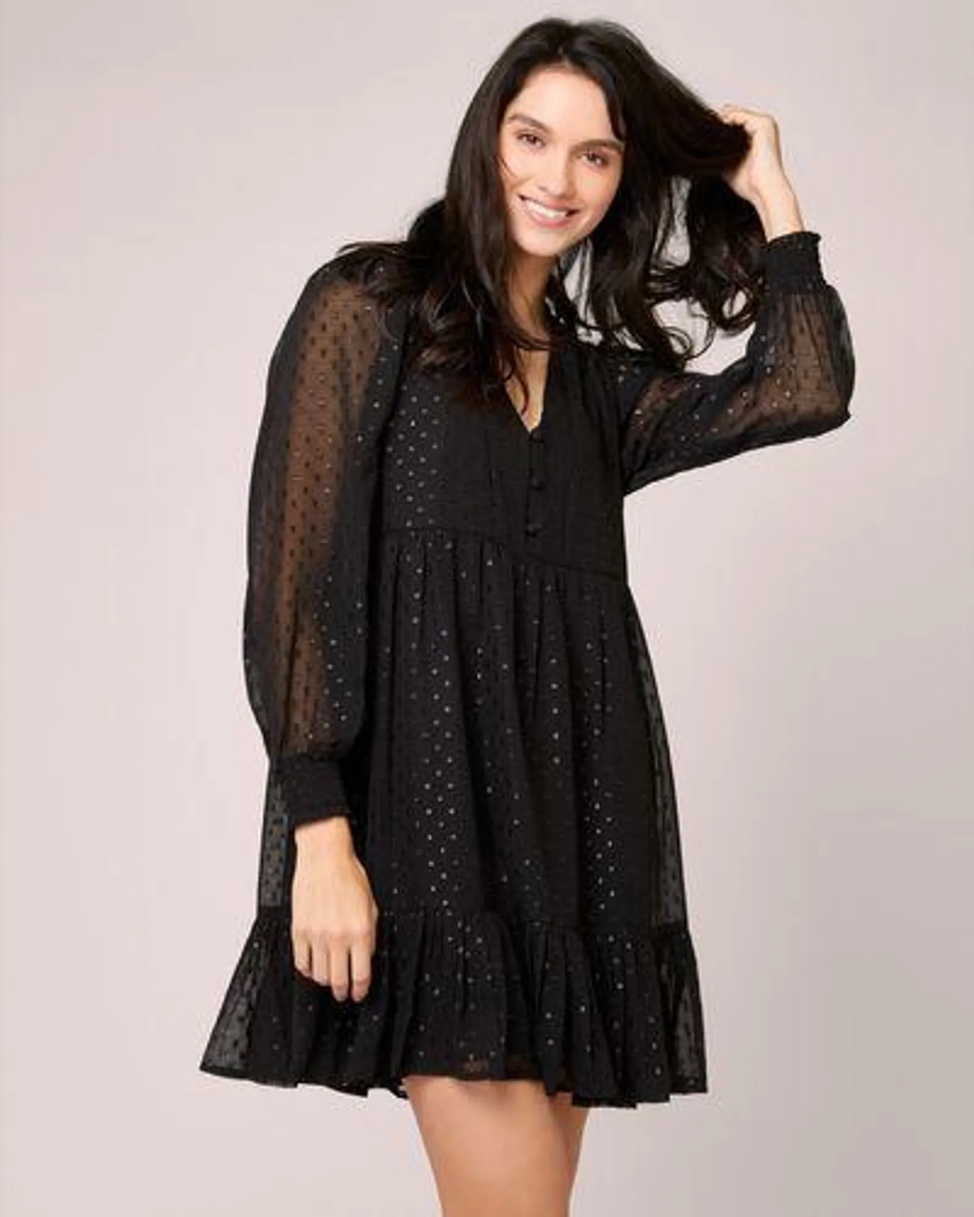 Dobby Lurex Dress
