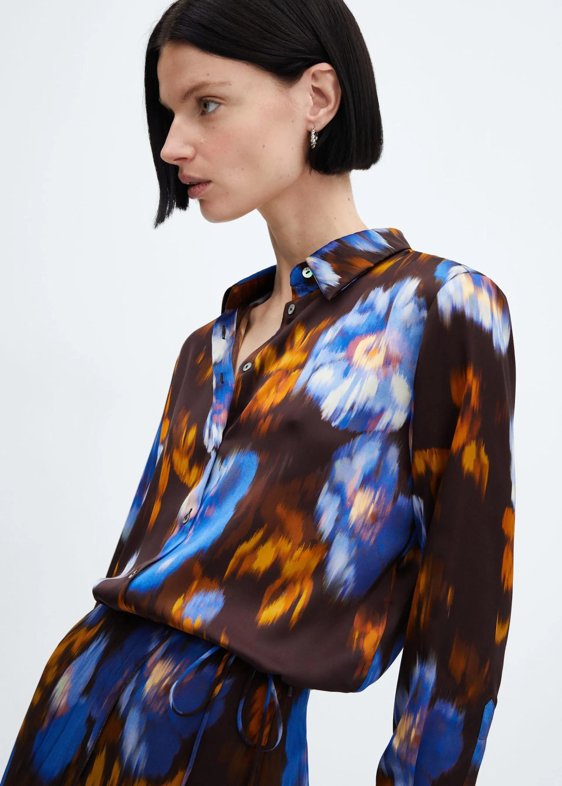 Satin print shirt