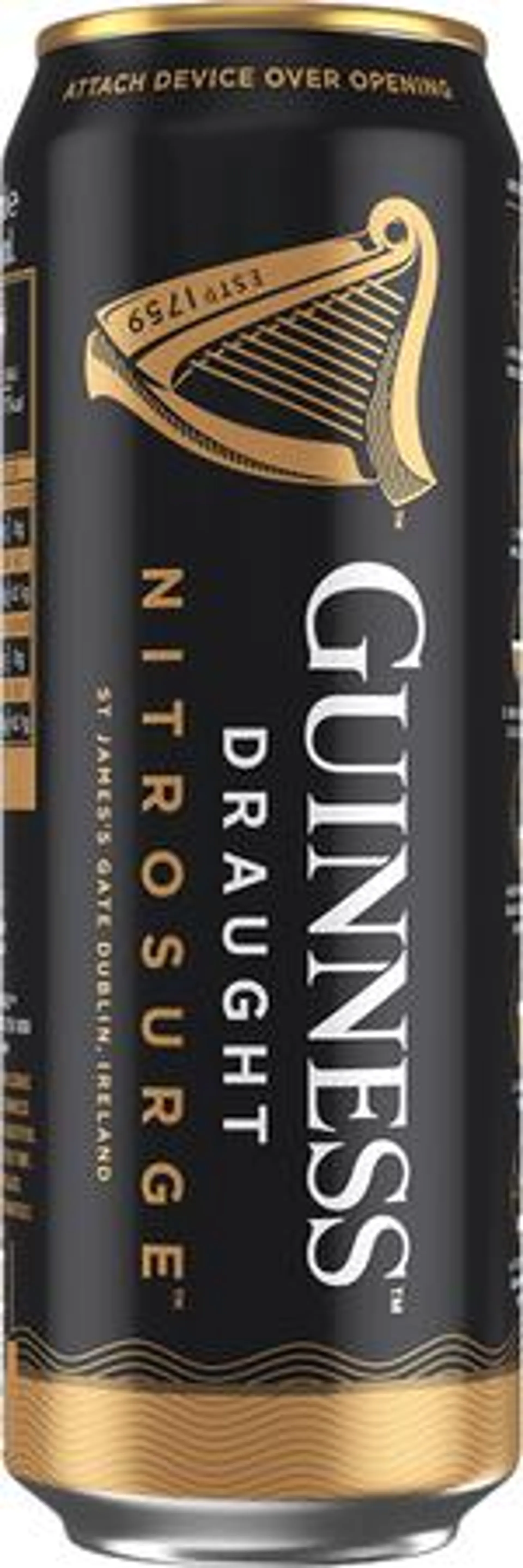 Guinness Draught Nitrosurge 24 Pack (50cl Cans) Non DRS