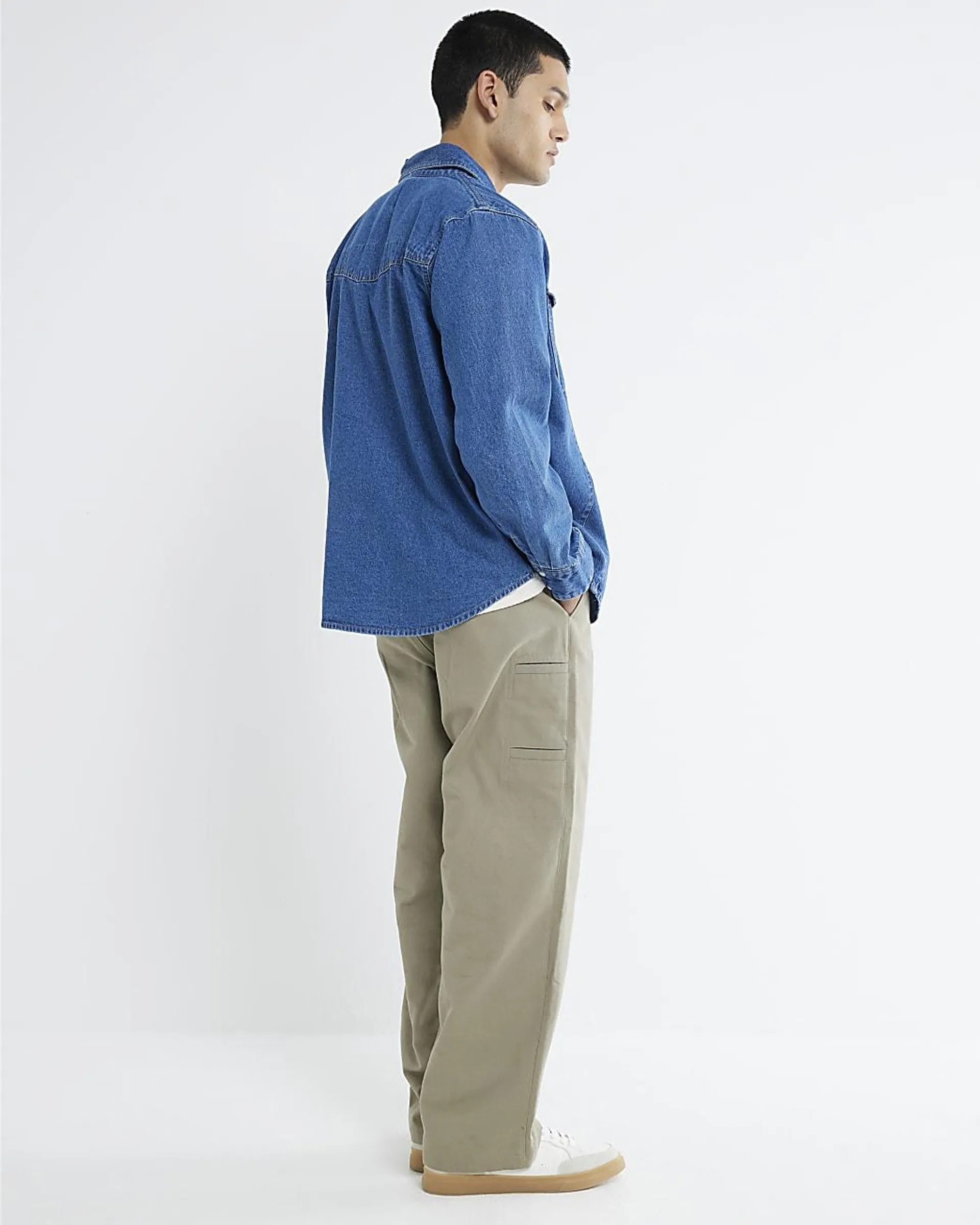 Khaki Relaxed Fit Trousers