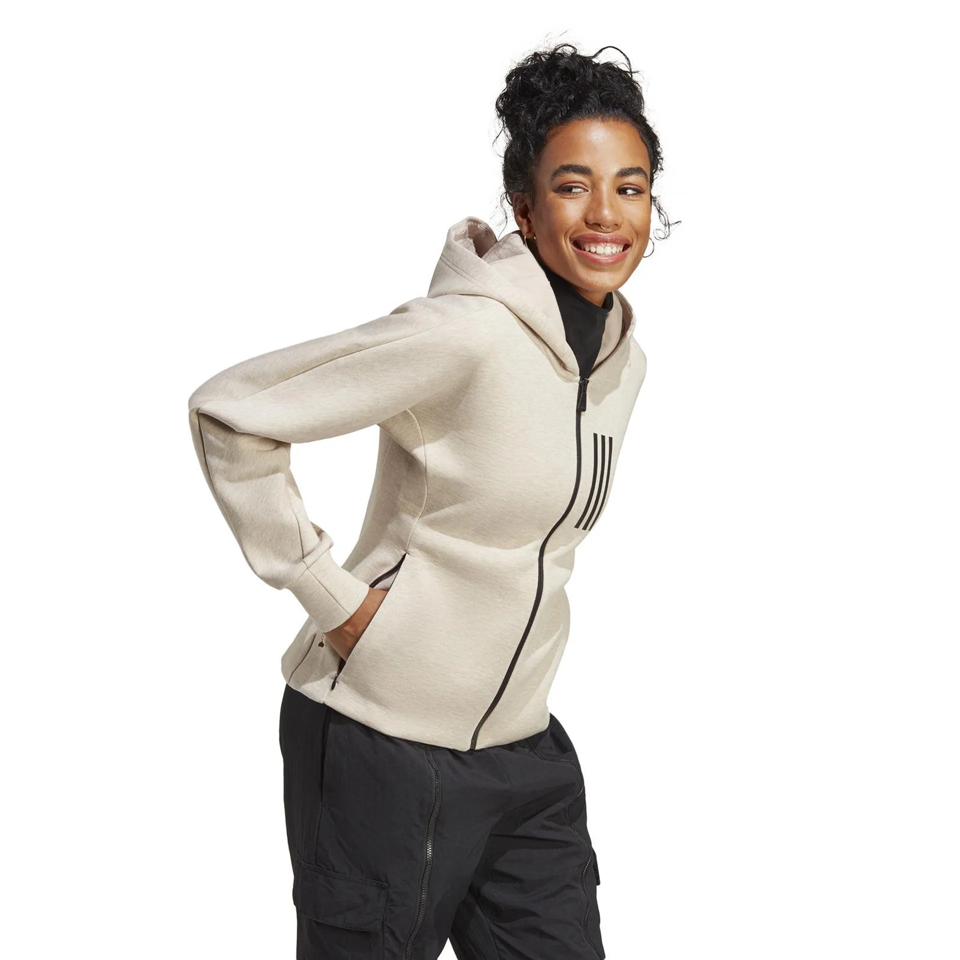 adidas Womens Mission Victory Slim Fit Full-Zip Hoodie