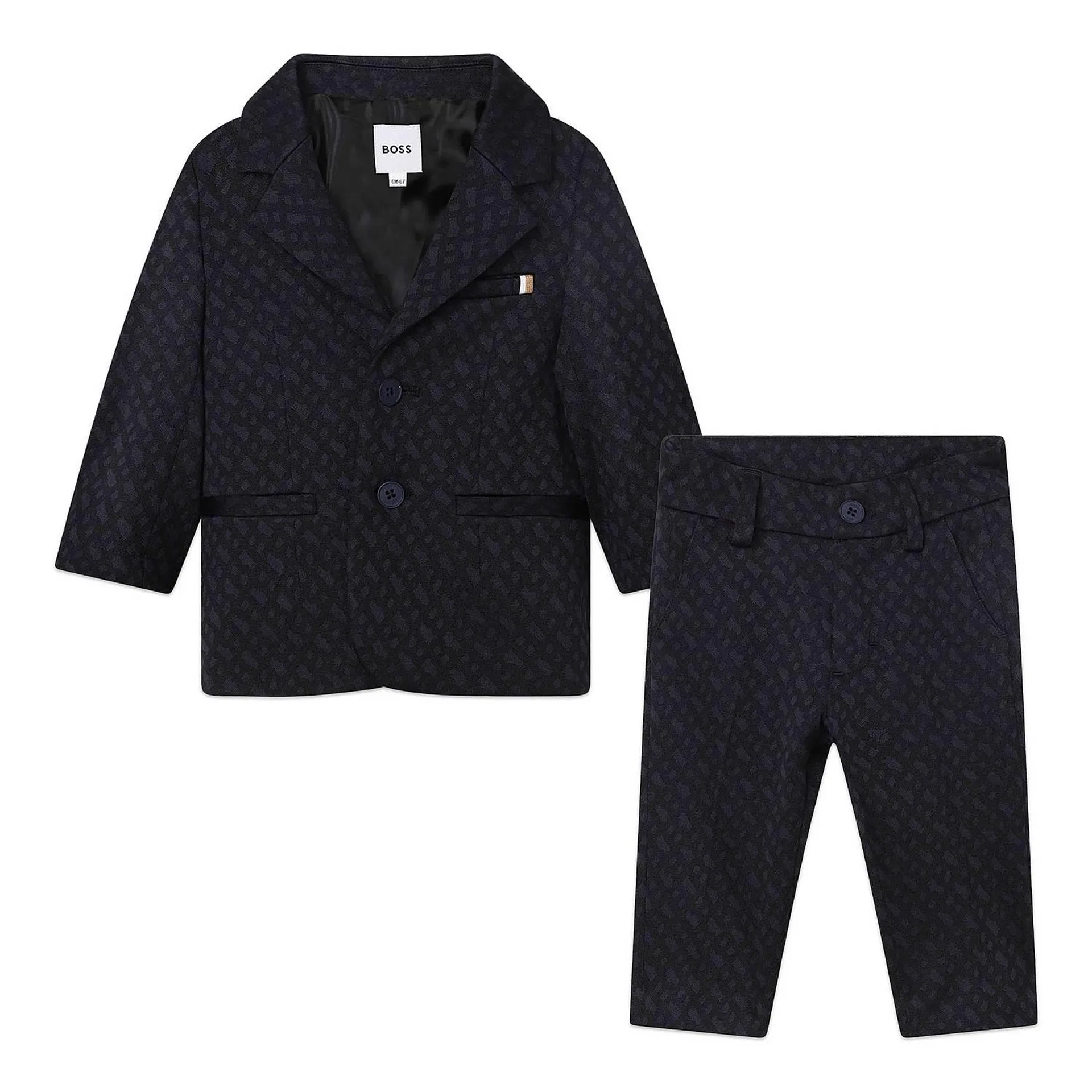 Monogram Motif Single-Breasted Two-Piece Suit