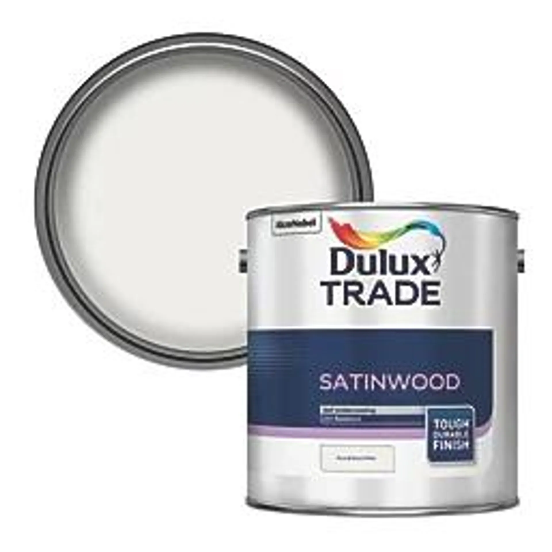 Dulux Trade Satin Pure Brilliant White Trim Paint 2.5Ltr