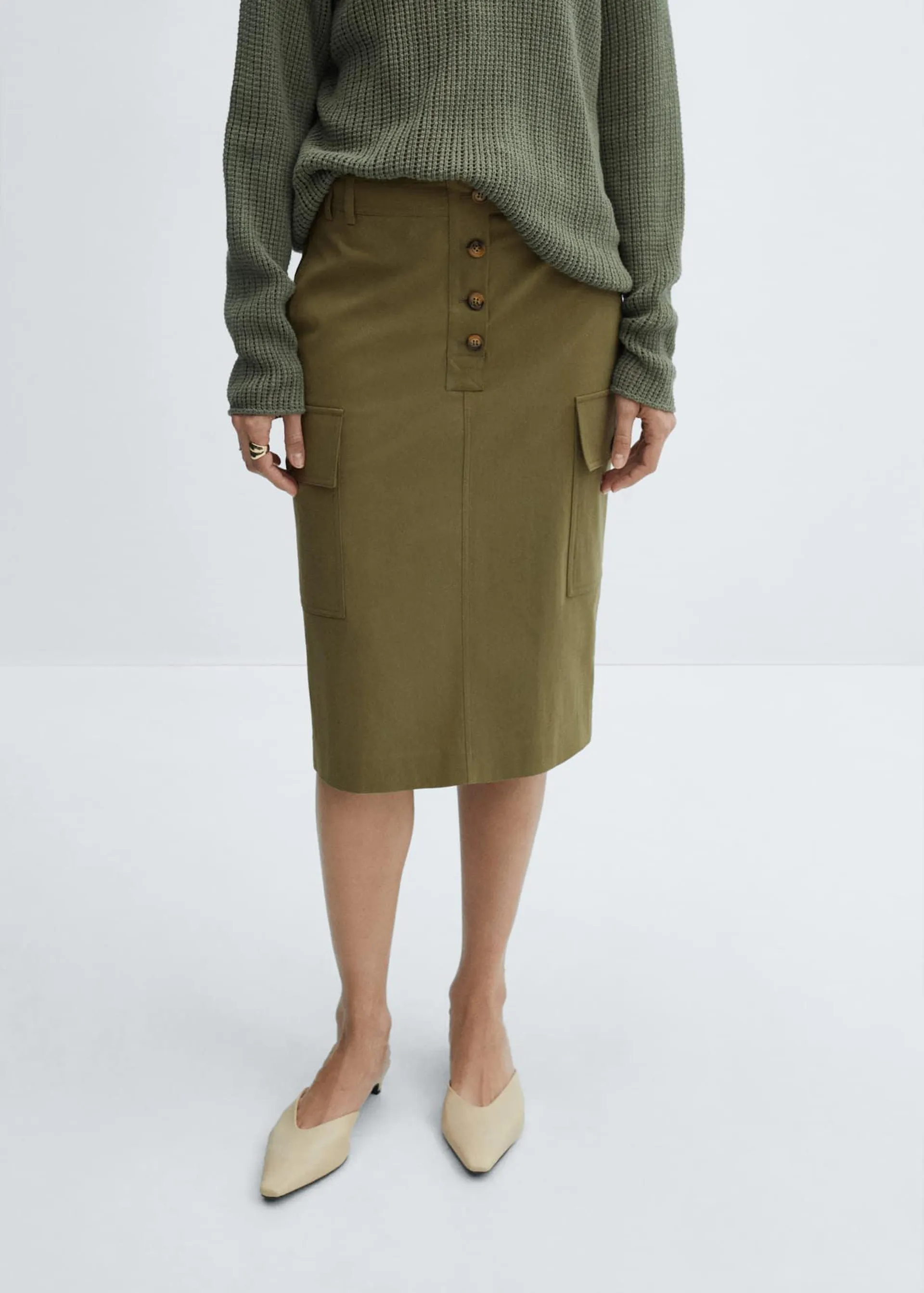 Cargo midi skirt