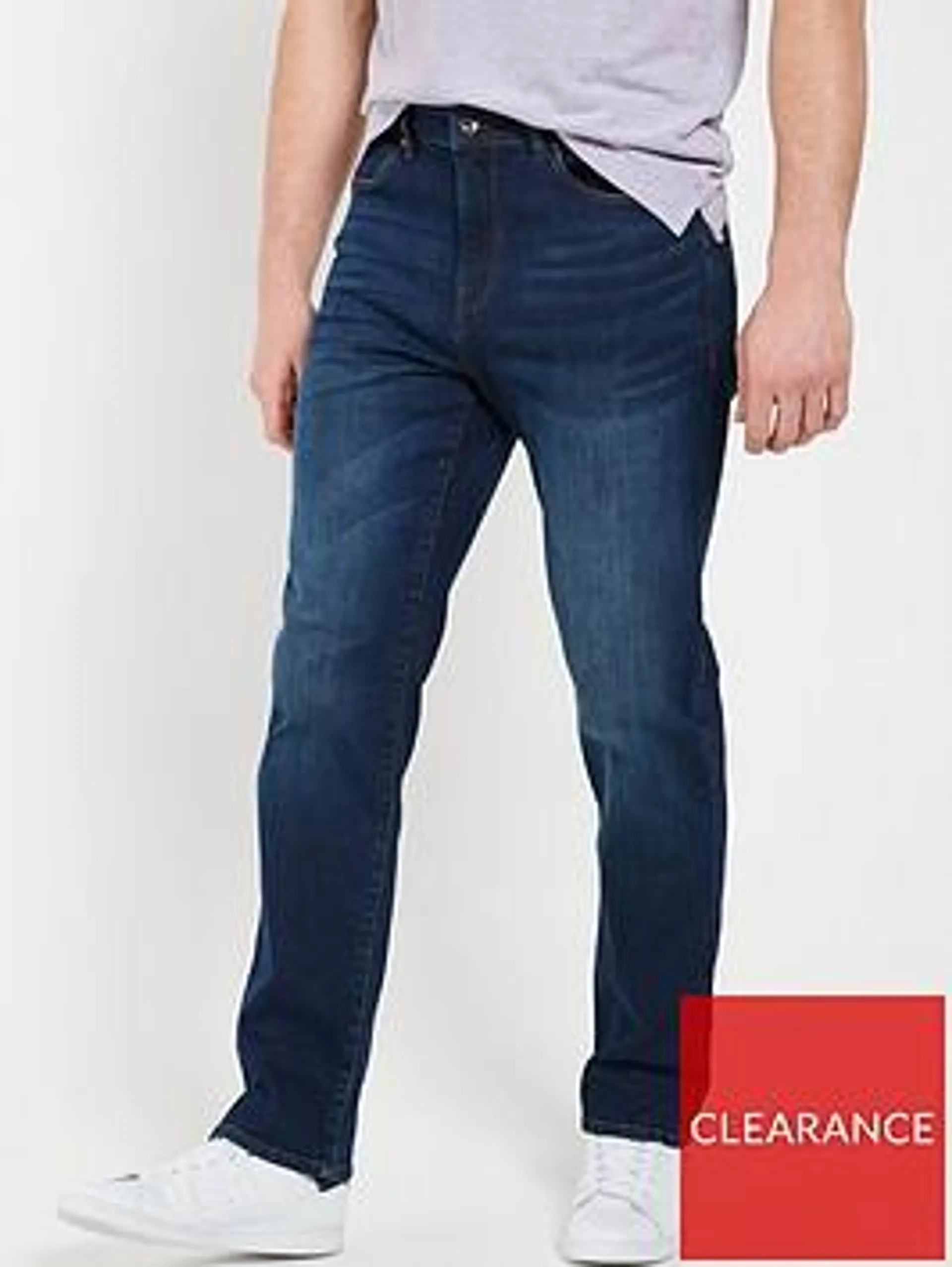 Straight Jeans with Stretch - Dark Wash