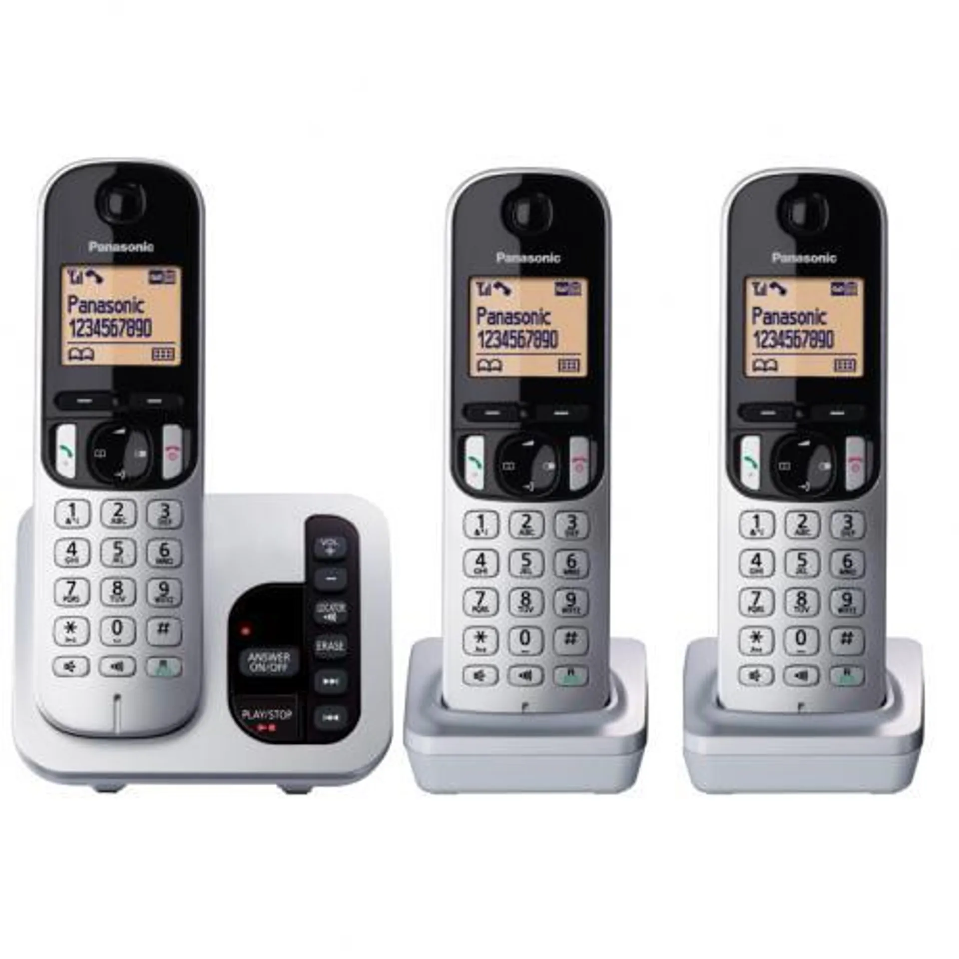 PANASONIC TRIPLE PACK DECT PHONE SILVER