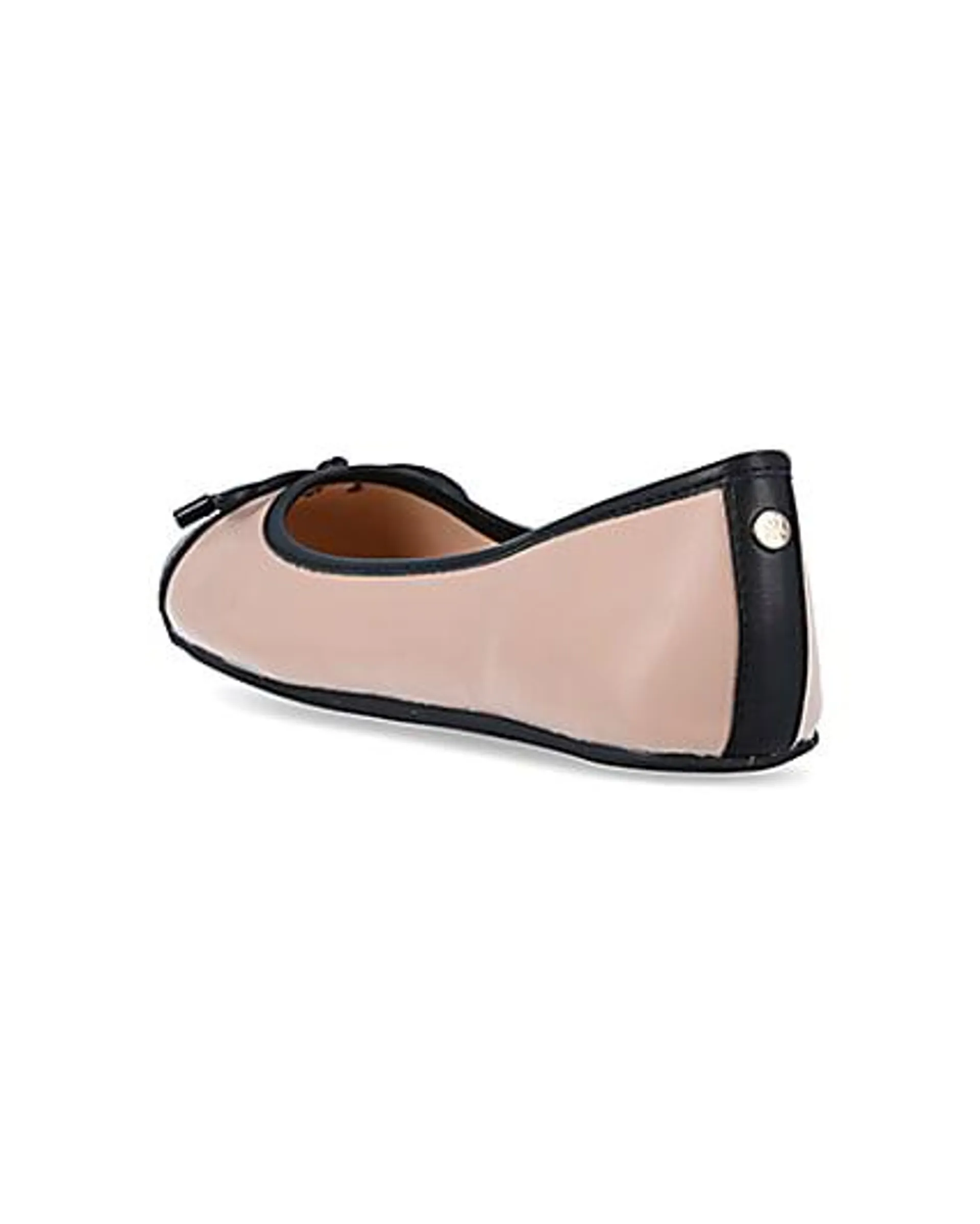 Beige bow ballet shoes